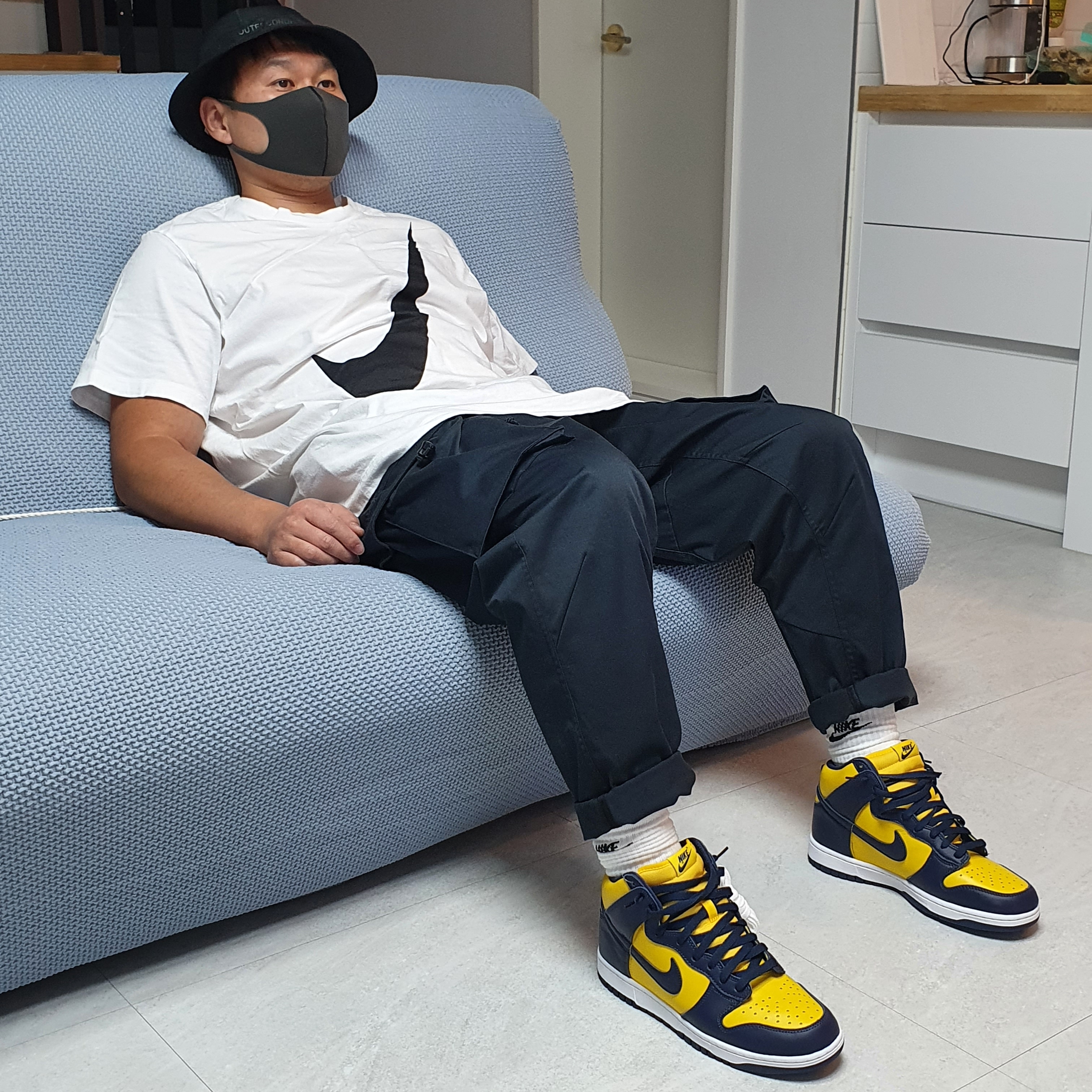 Nike Dunk High SP Maize & Blue 착용 스타일