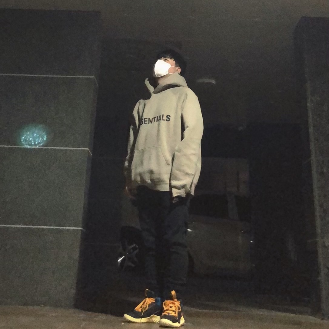 Jordan x Union Delta Mid Off Noir, Essentials 3D Silicon Applique Pullover Hoodie Moss - 20FW 착용 스타일