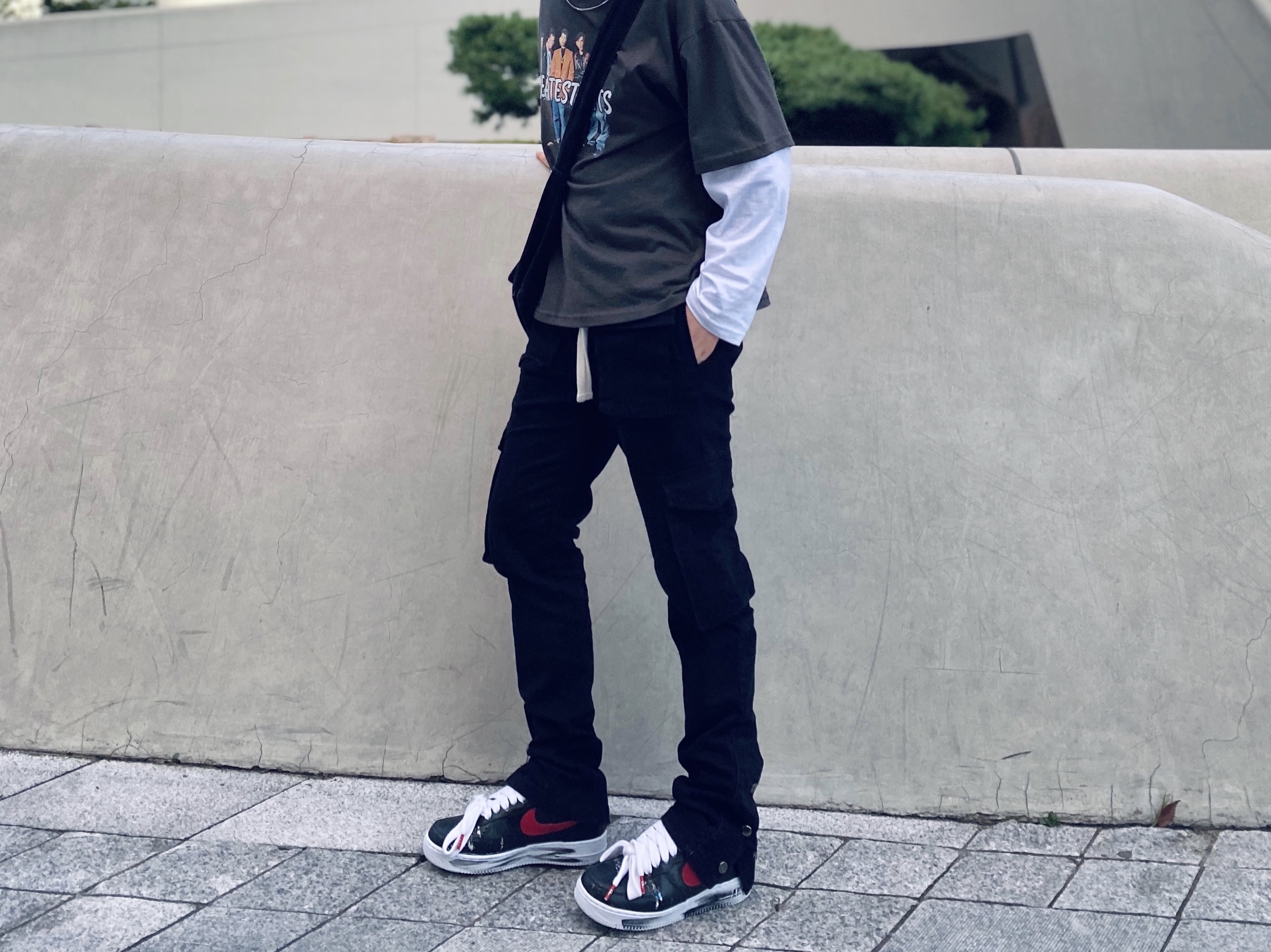 Nike x Peaceminusone Air Force 1 Low Para-Noise - Korea Exclusive 착용 스타일