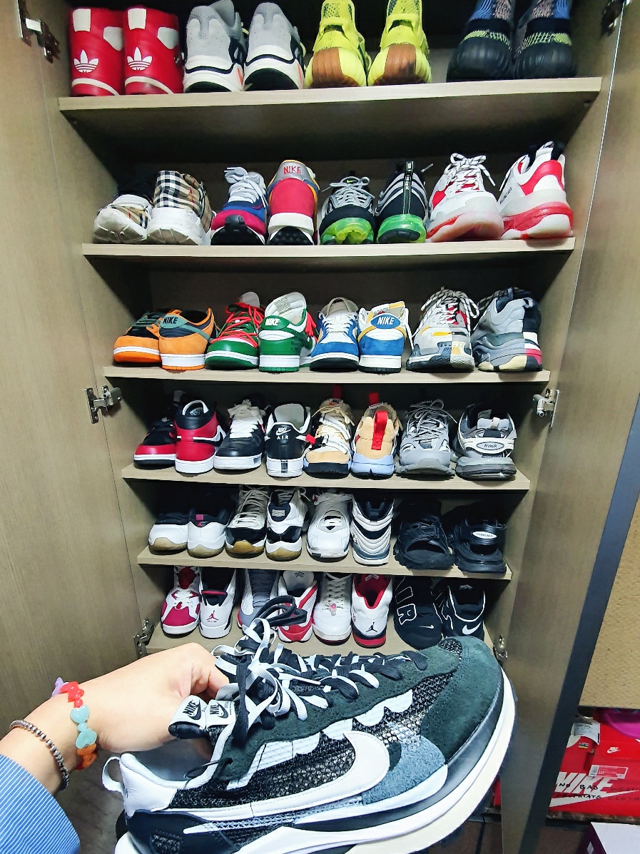 Nike x Sacai VaporWaffle Black White 착용 스타일