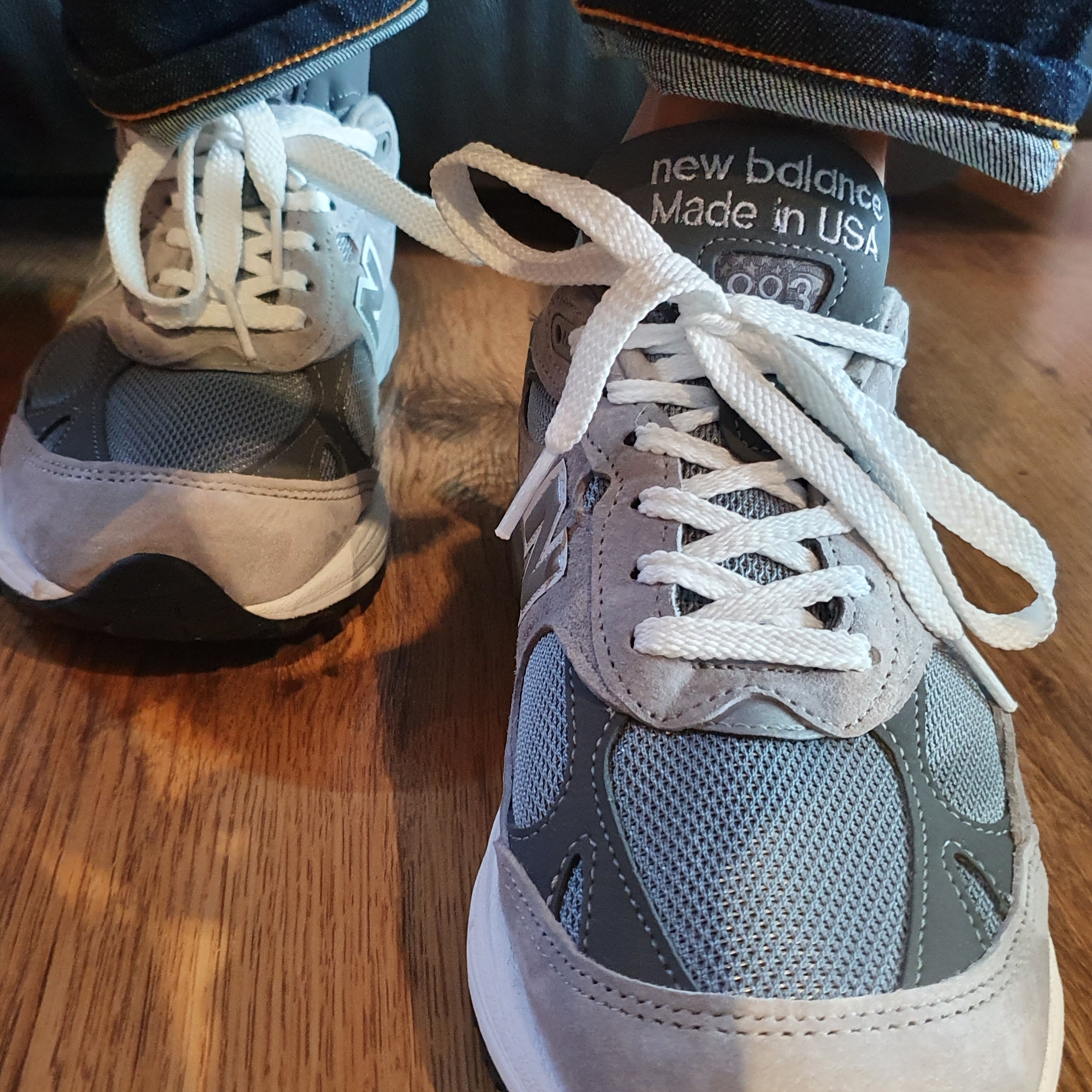 New Balance 993 Made in USA Grey - D Standard 착용 스타일 - 1