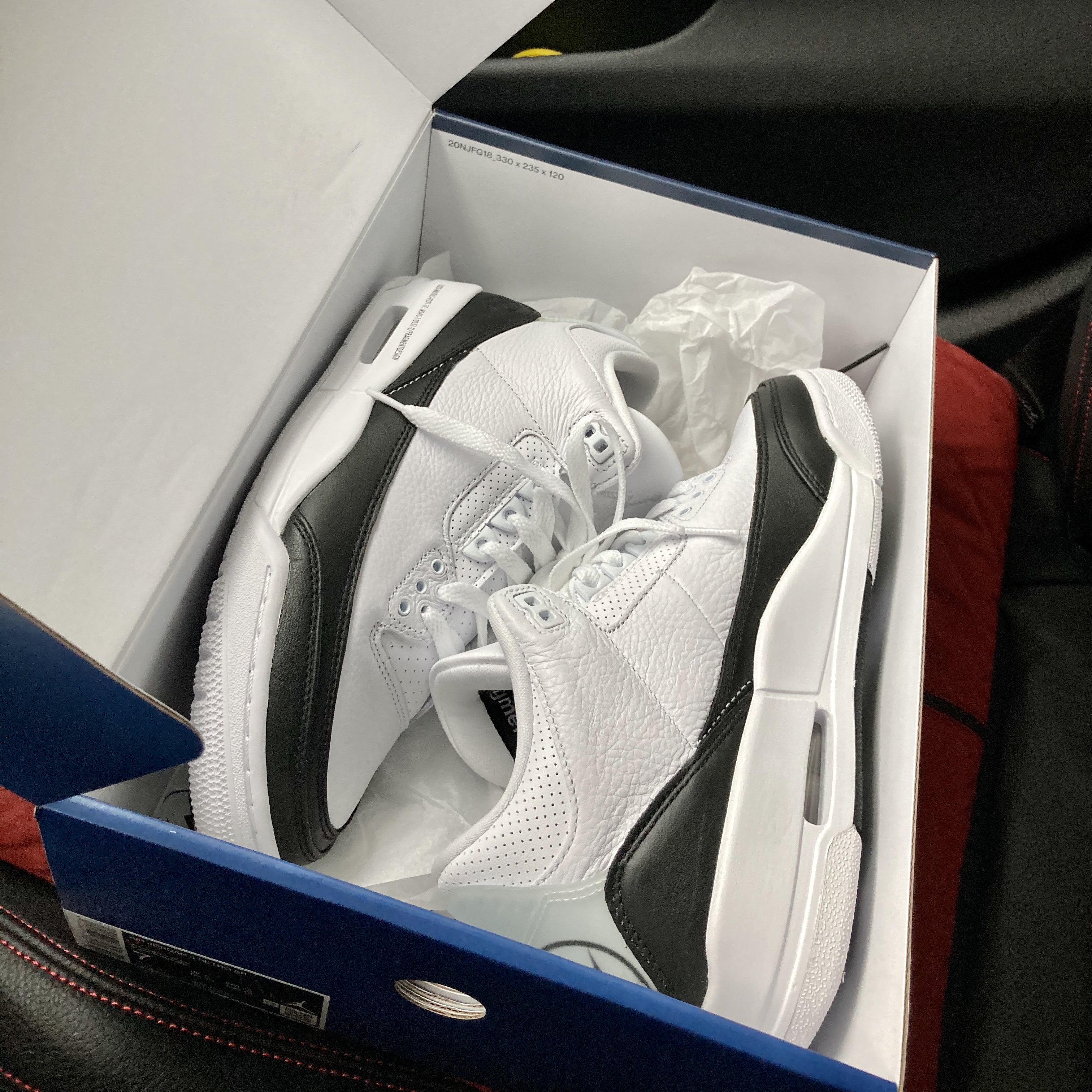 Jordan 3 x Fragment Retro SP White Black 착용 스타일