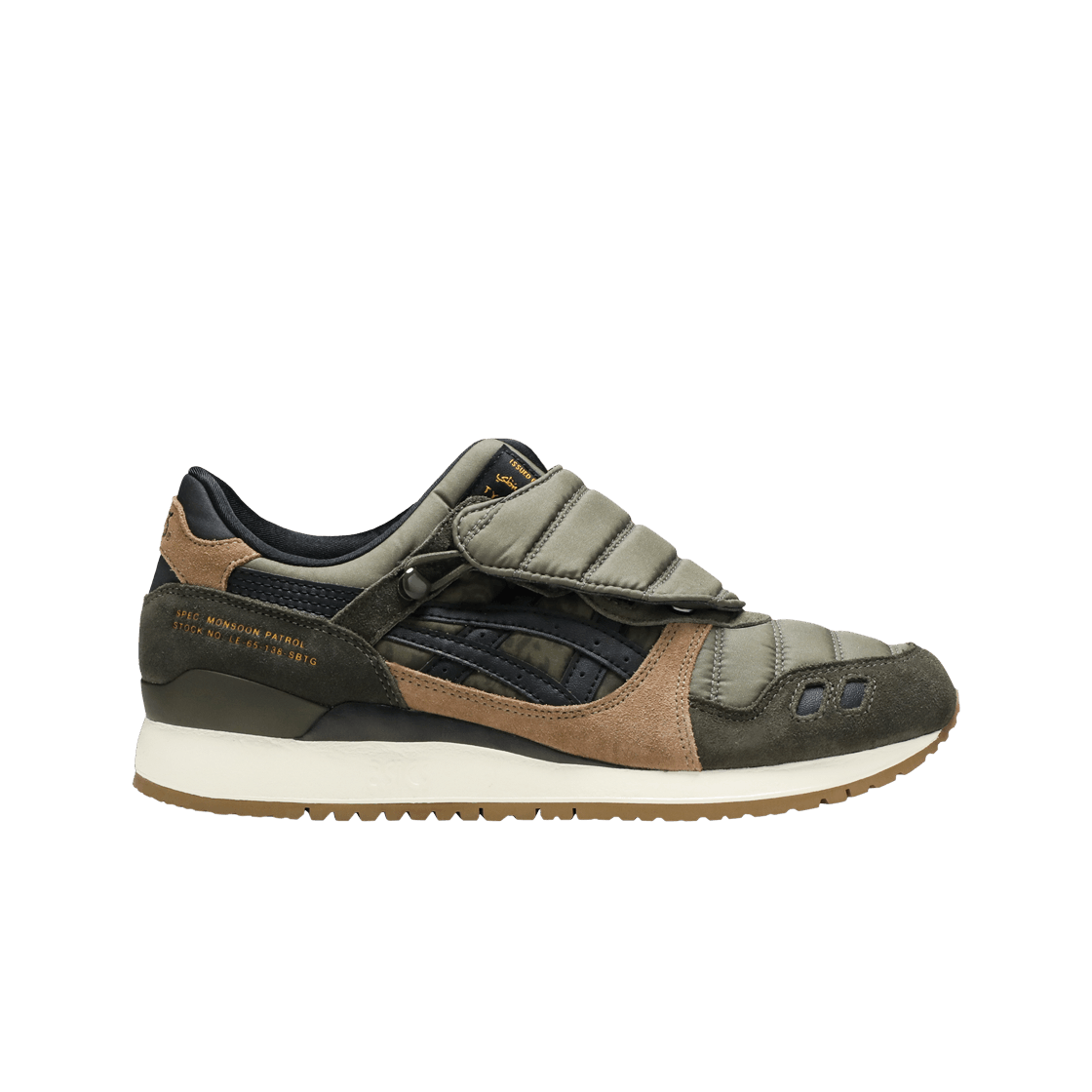 아식스 x 리미티드 Edt x 사보타지 젤 라이트 3 몬순 패트롤 브라운