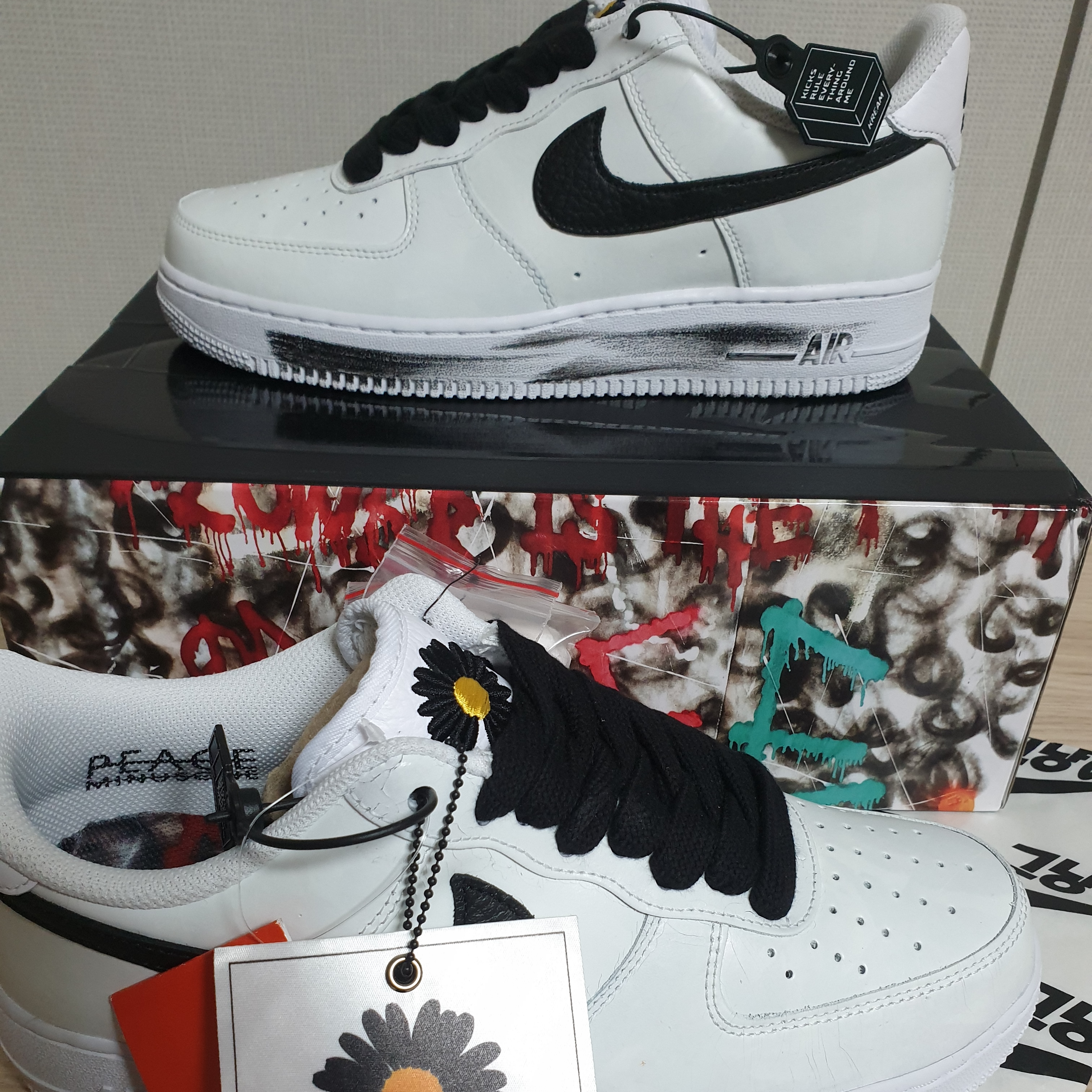 Nike x Peaceminusone Air Force 1 Low Para-Noise 2.0 착용 스타일