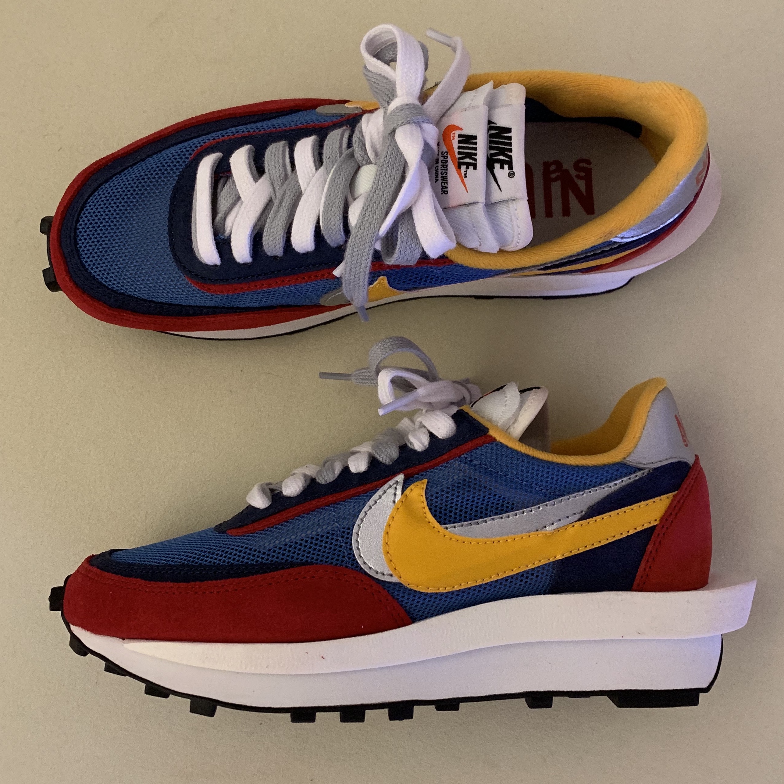 Nike x Sacai LDWaffle Blue Multi 착용 스타일