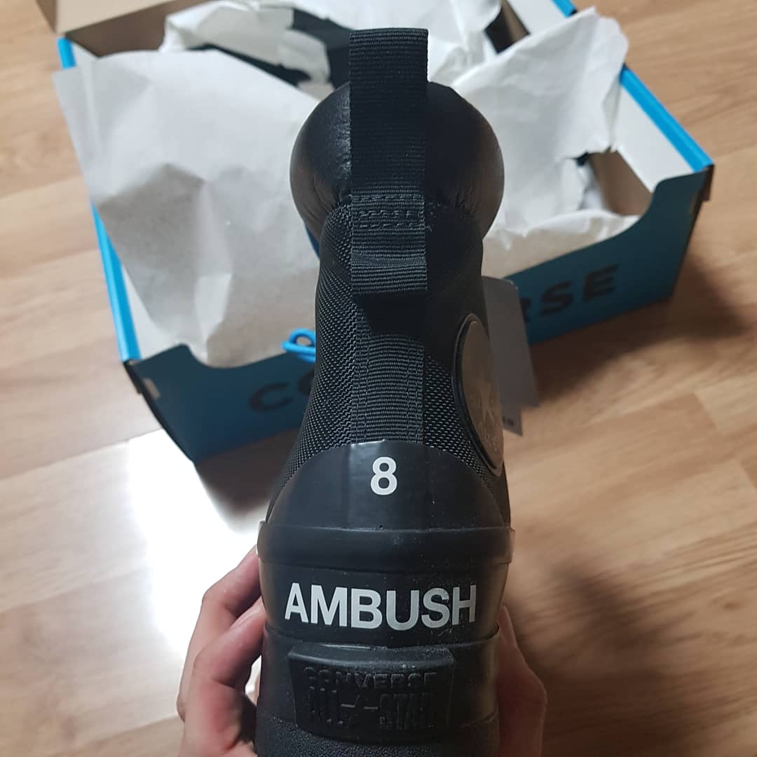 Converse x Ambush Chuck Taylor All Star Duck Boot Black 착용 스타일 - 2