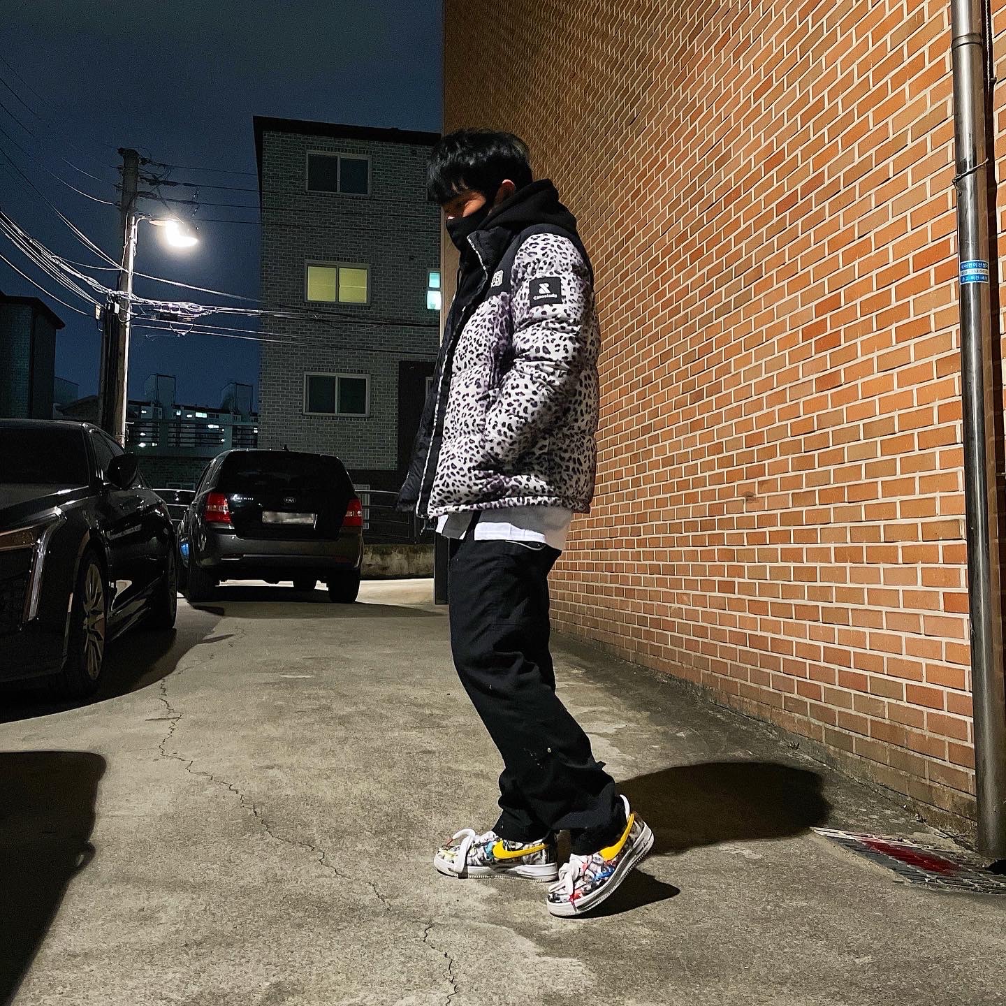 Nike x Peaceminusone Air Force 1 Low Para-Noise 착용 스타일