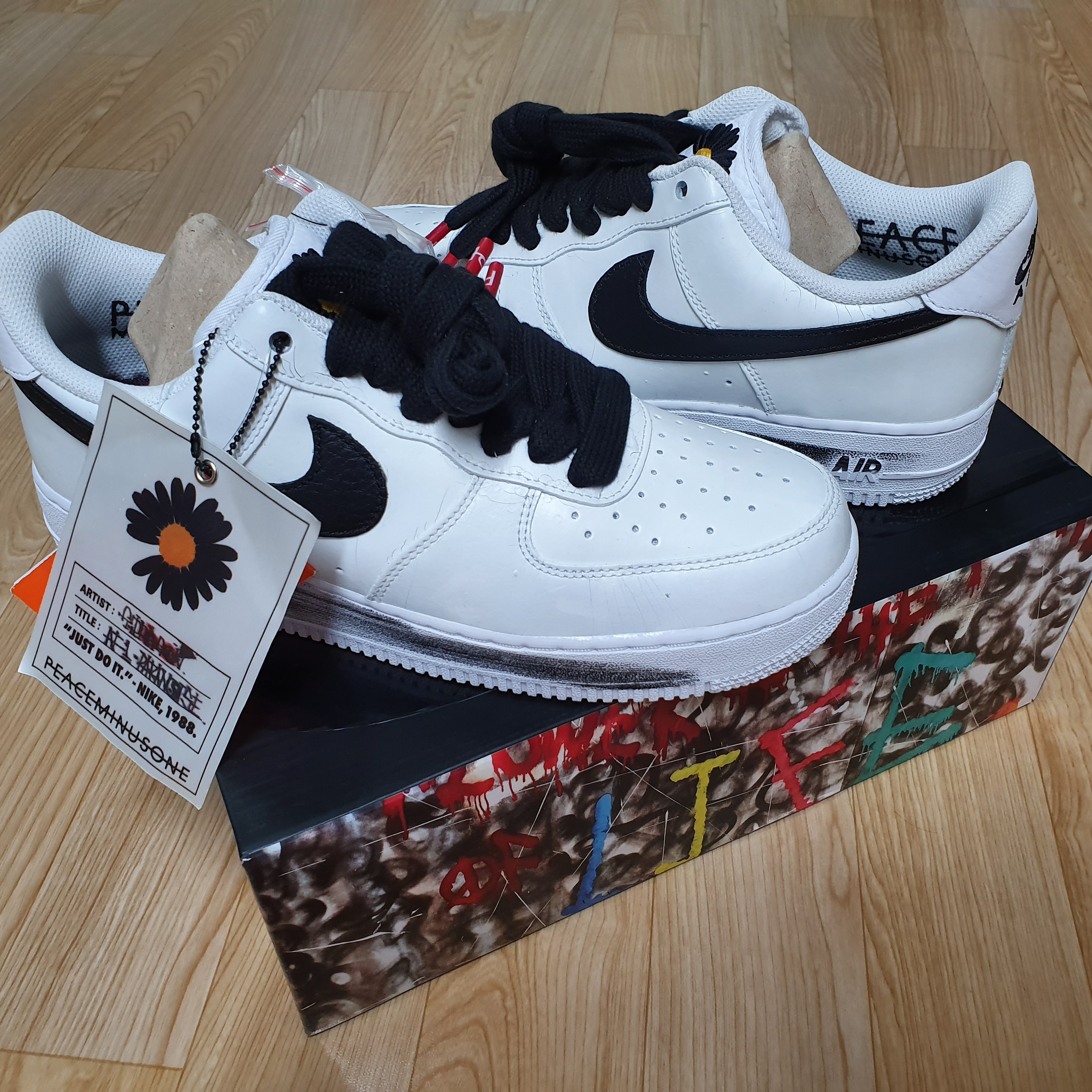 Nike x Peaceminusone Air Force 1 Low Para-Noise 2.0 착용 스타일 - 1