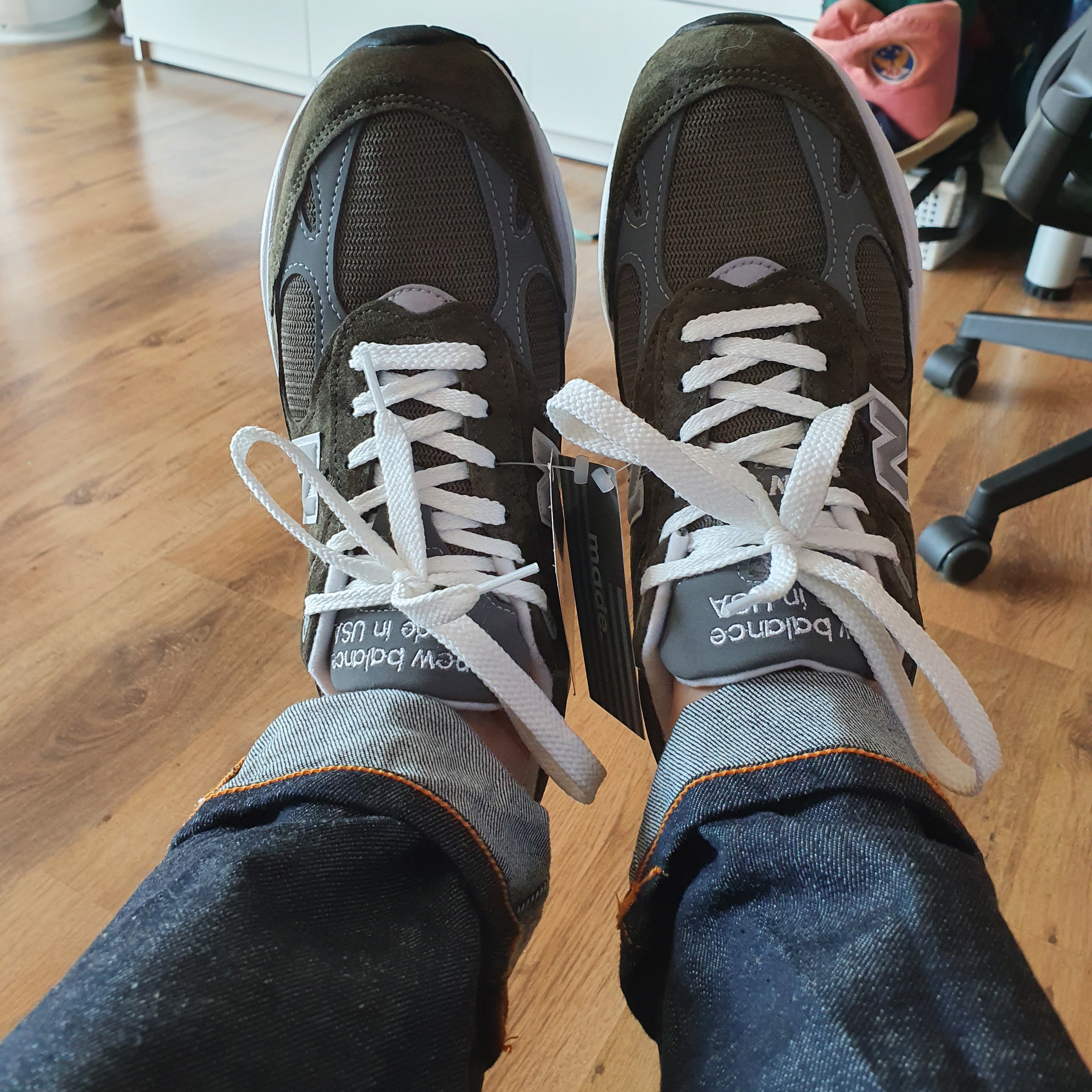 New Balance 993 Made in USA Military Green - D Standard 착용 스타일 - 4