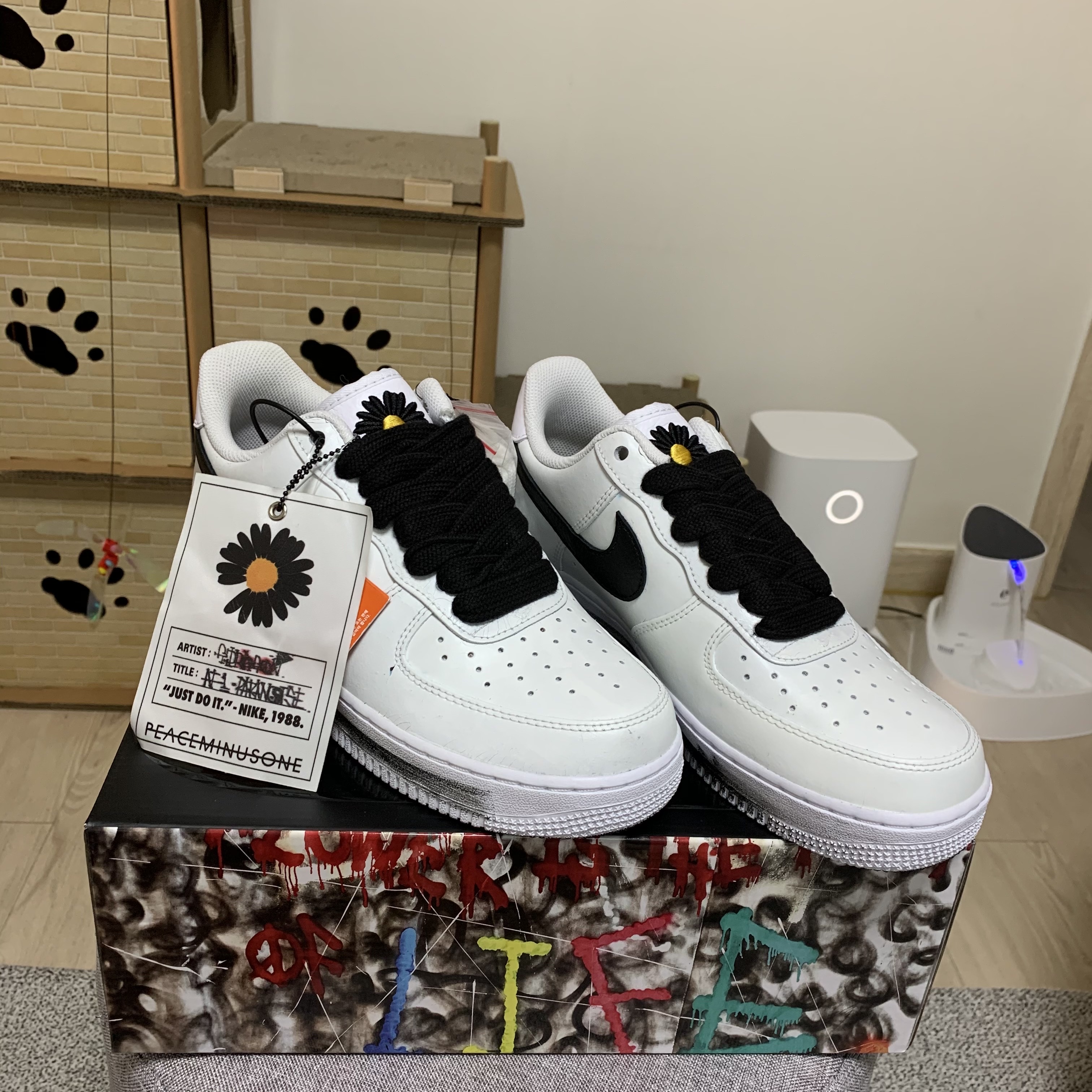 Nike x Peaceminusone Air Force 1 Low Para-Noise 2.0 착용 스타일 - 2