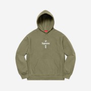Supreme Cross Box Logo Hooded Sweatshirt Light Olive - 20FW