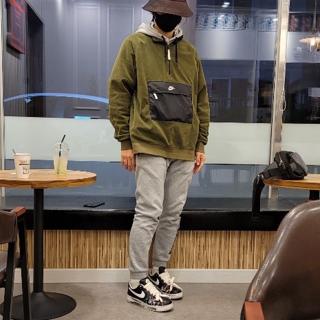 Nike x Peaceminusone Air Force 1 Low Para-Noise 착용 스타일
