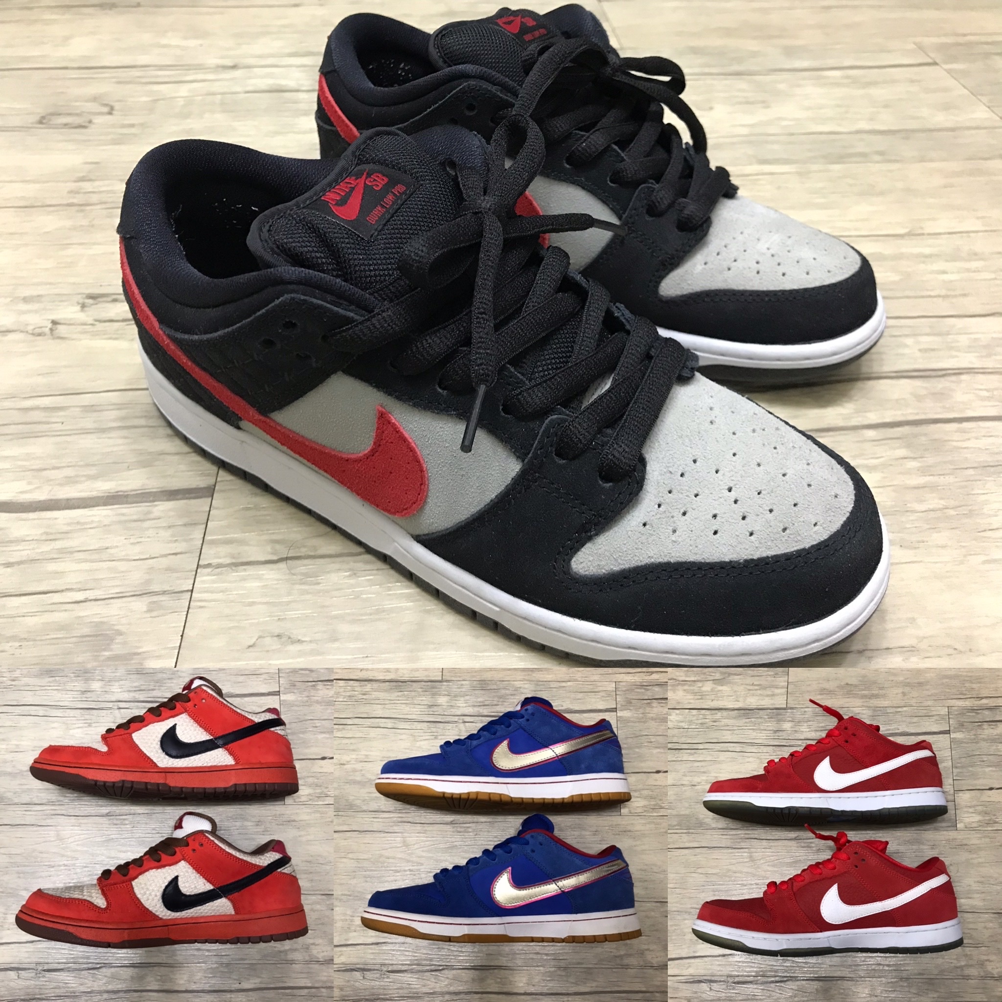 Nike SB Dunk Low Primative Paul Rodriguez, Nike Dunk SB Low Challenge Red University Blue 착용 스타일