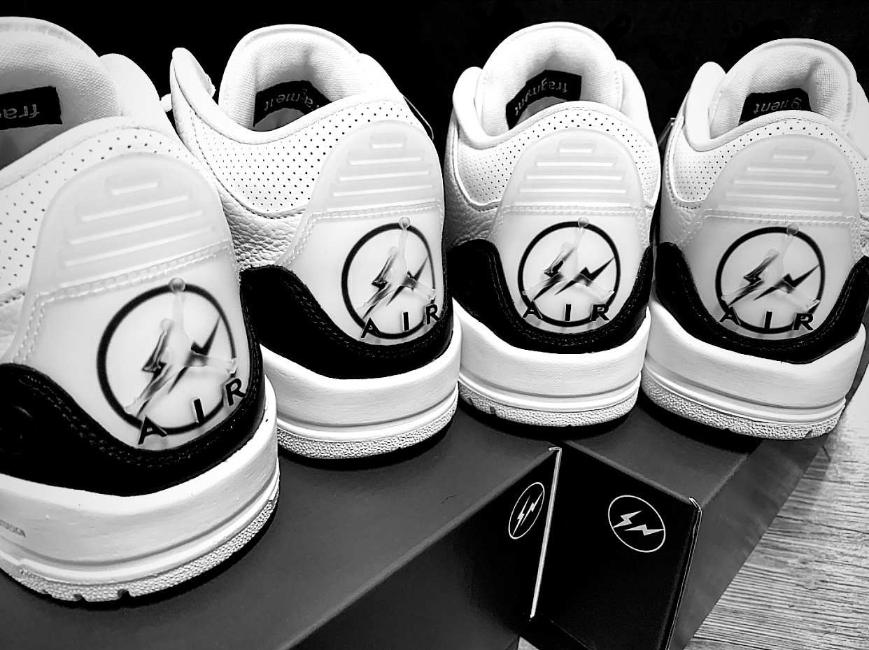 Jordan 3 x Fragment Retro SP White Black 착용 스타일