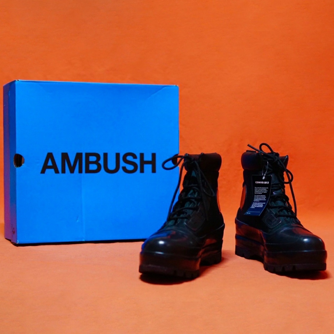 Converse x Ambush Chuck Taylor All Star Duck Boot Black 착용 스타일 - 1