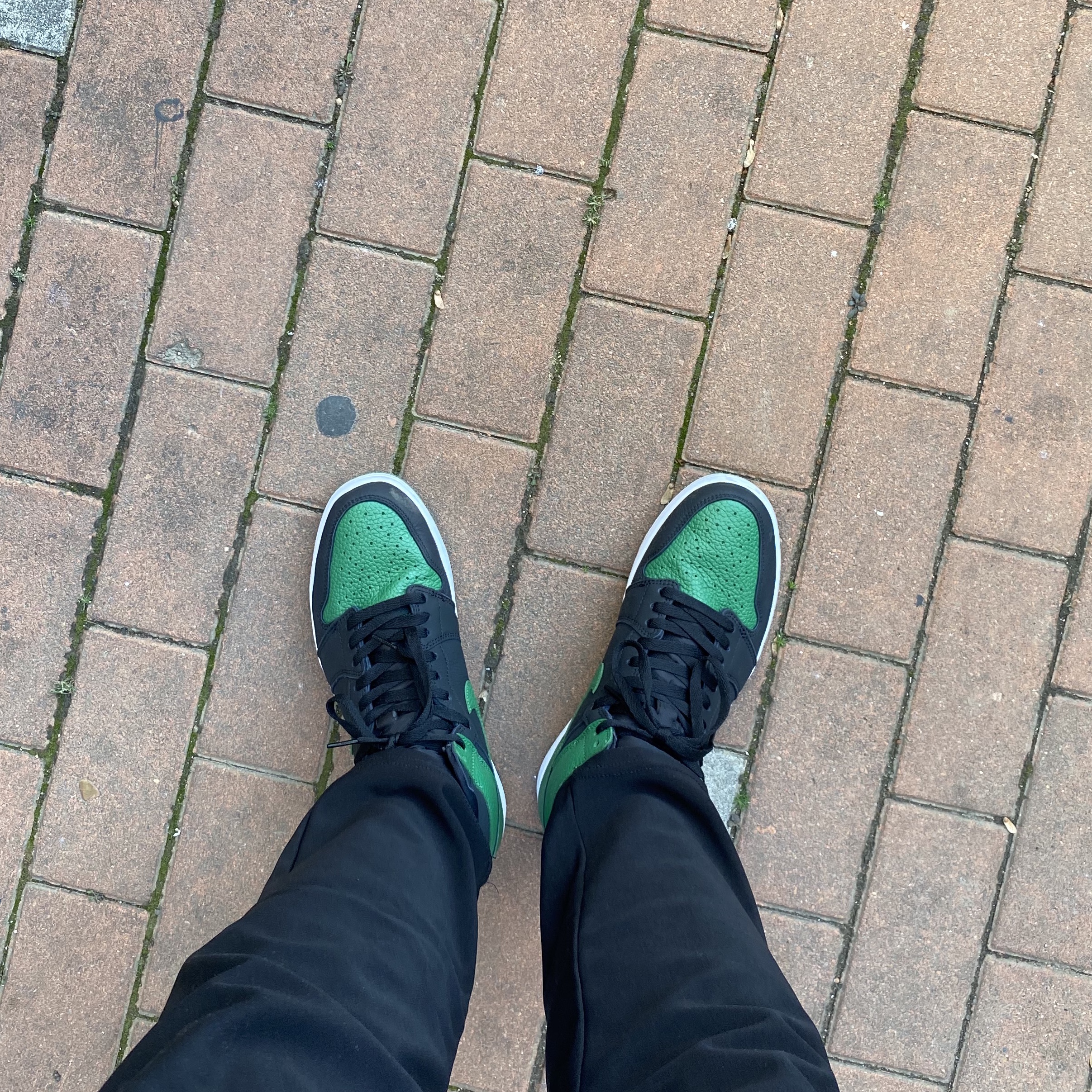 Jordan 1 Retro High OG Pine Green Black 착용 스타일 - 2