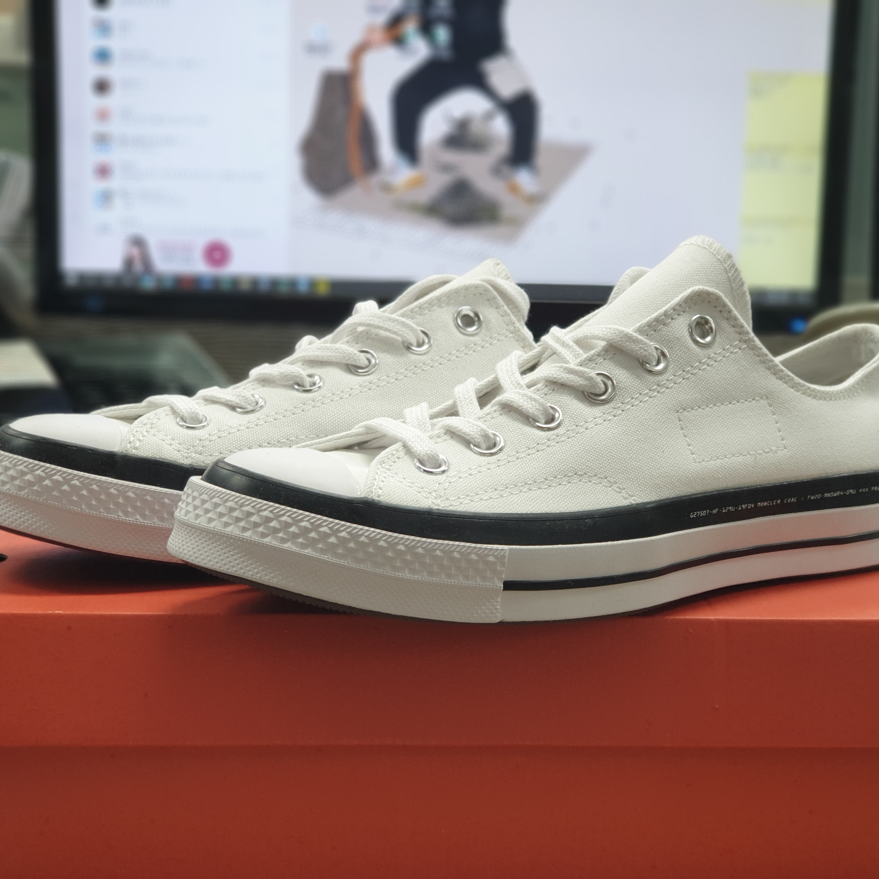 Converse x Moncler x Fragment Chuck 70 Ox White 착용 스타일