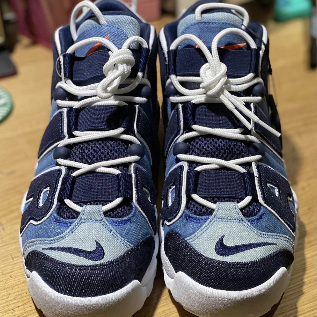 Nike Air More Uptempo 96 Denim 착용 스타일