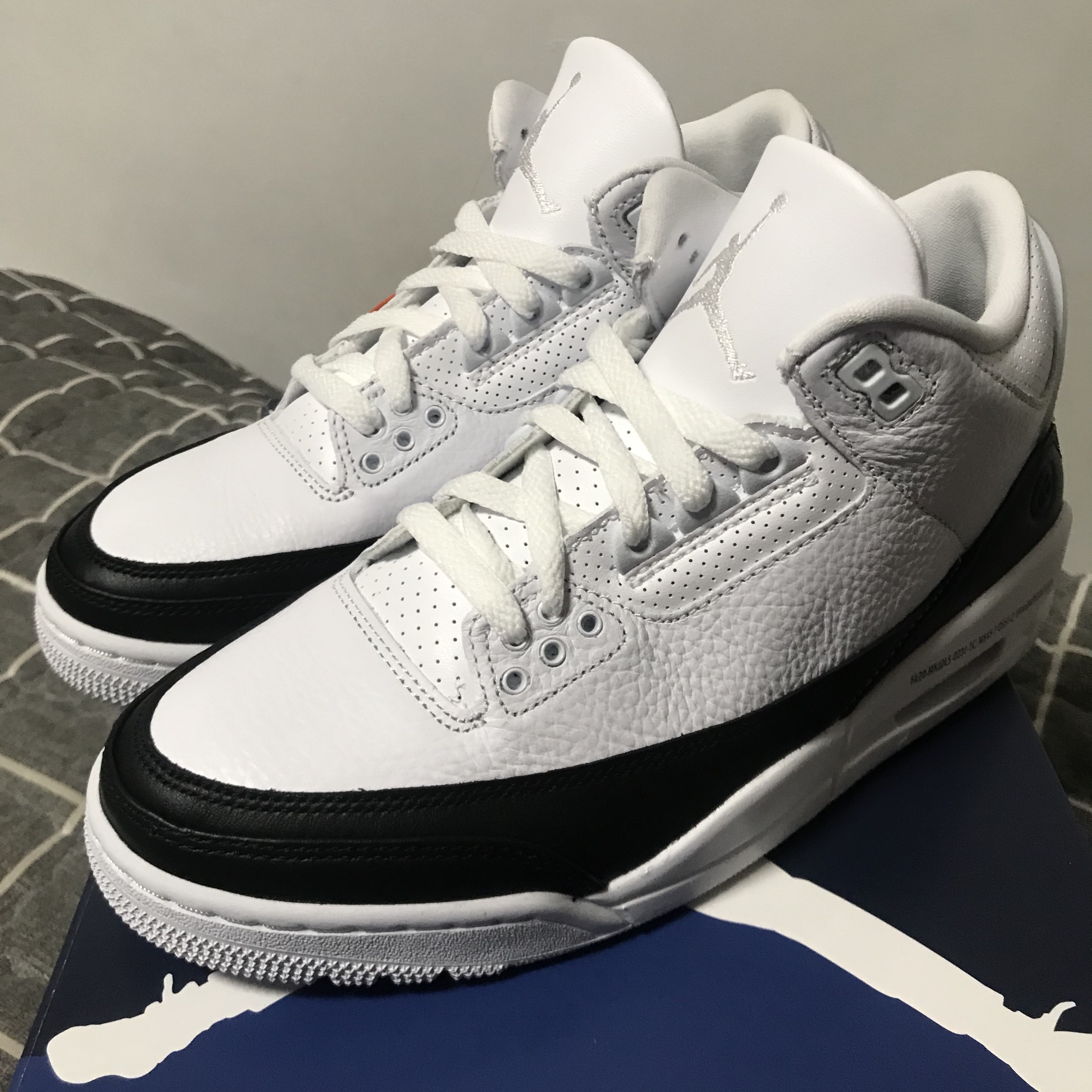 Jordan 3 x Fragment Retro SP White Black 착용 스타일