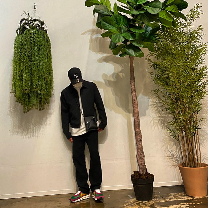Nike x Sacai LDWaffle Pine Green 착용 스타일