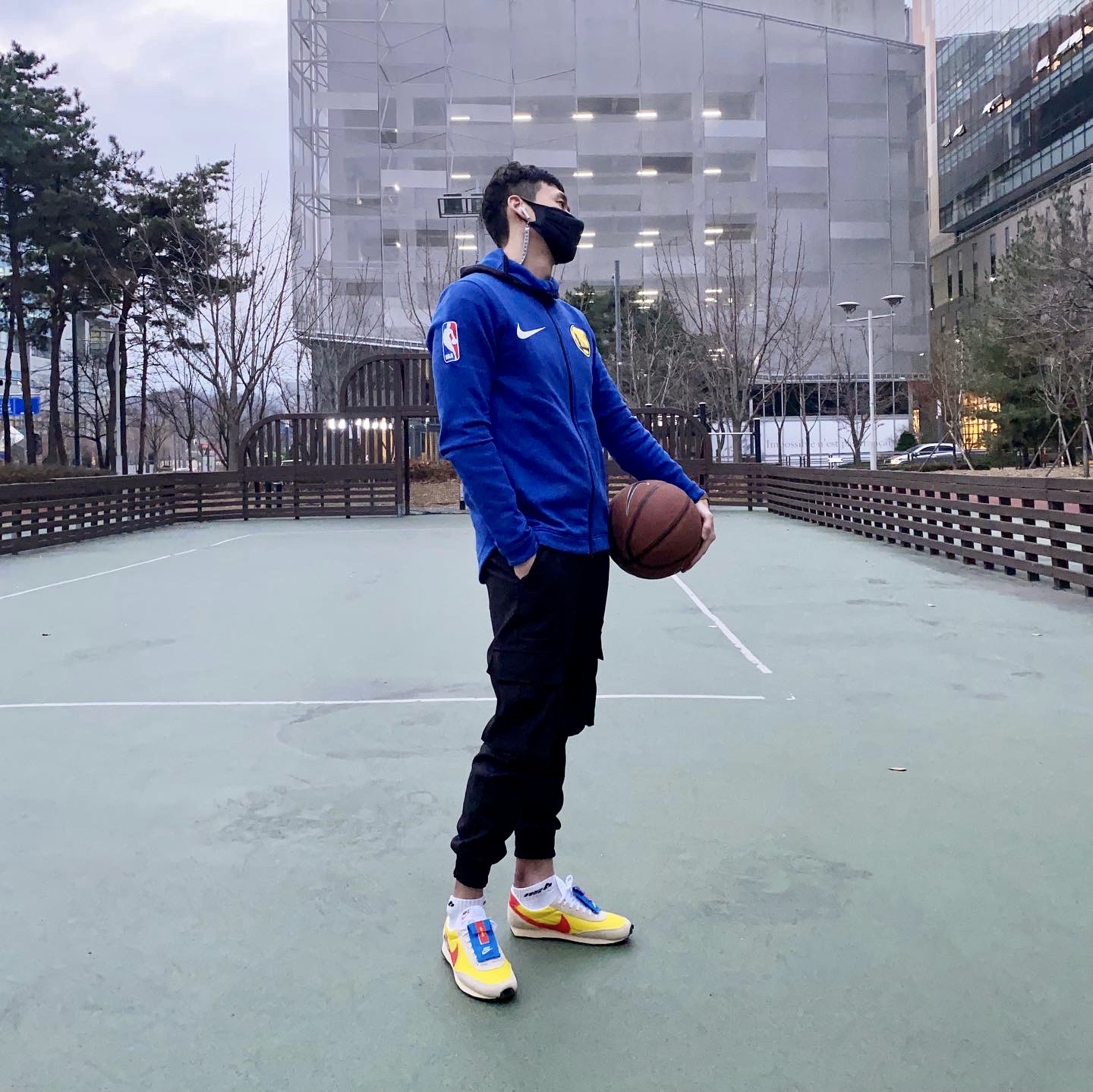 (W) Nike Daybreak BRS Speed Yellow 착용 스타일