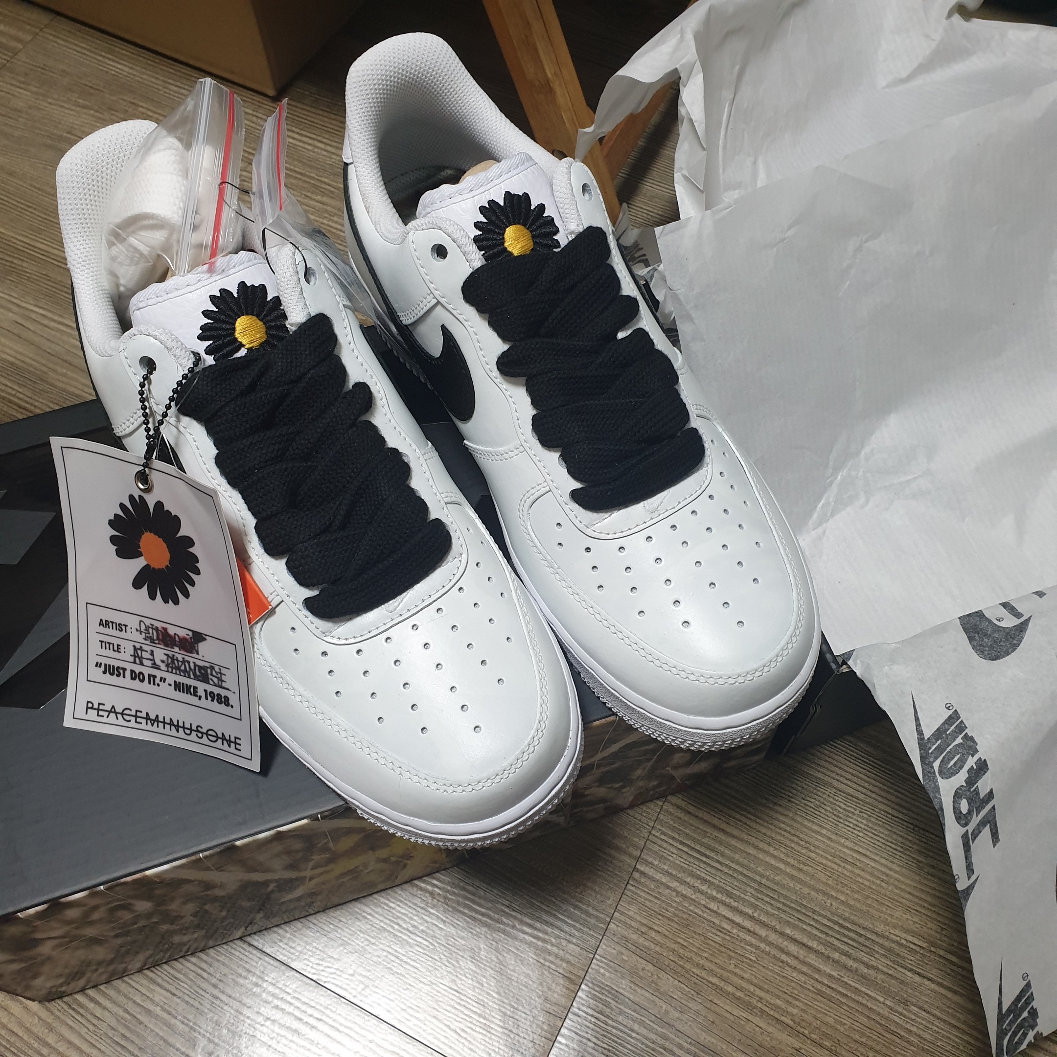 Nike x Peaceminusone Air Force 1 Low Para-Noise 2.0 착용 스타일 - 1