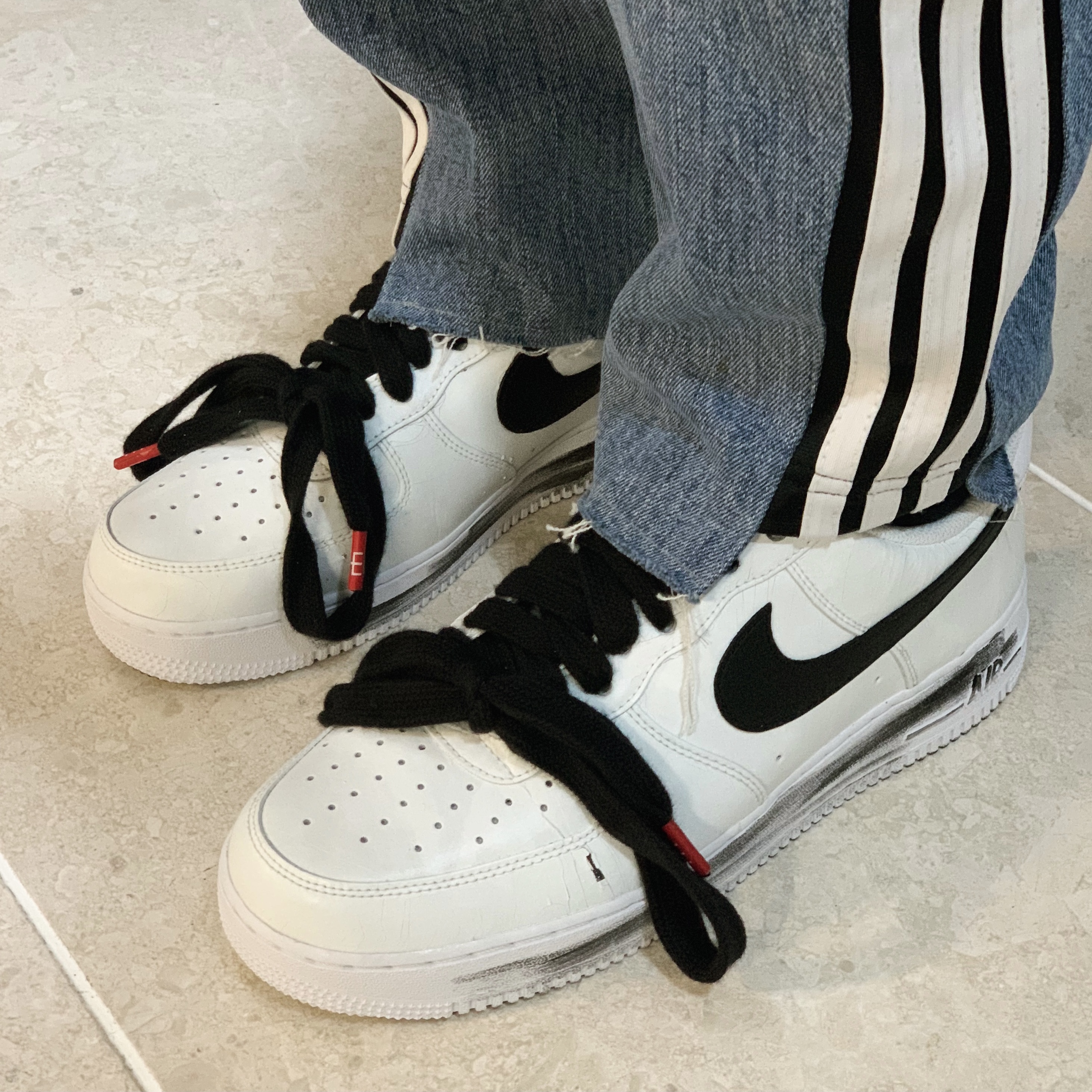 Nike x Peaceminusone Air Force 1 Low Para-Noise 2.0 착용 스타일 - 2