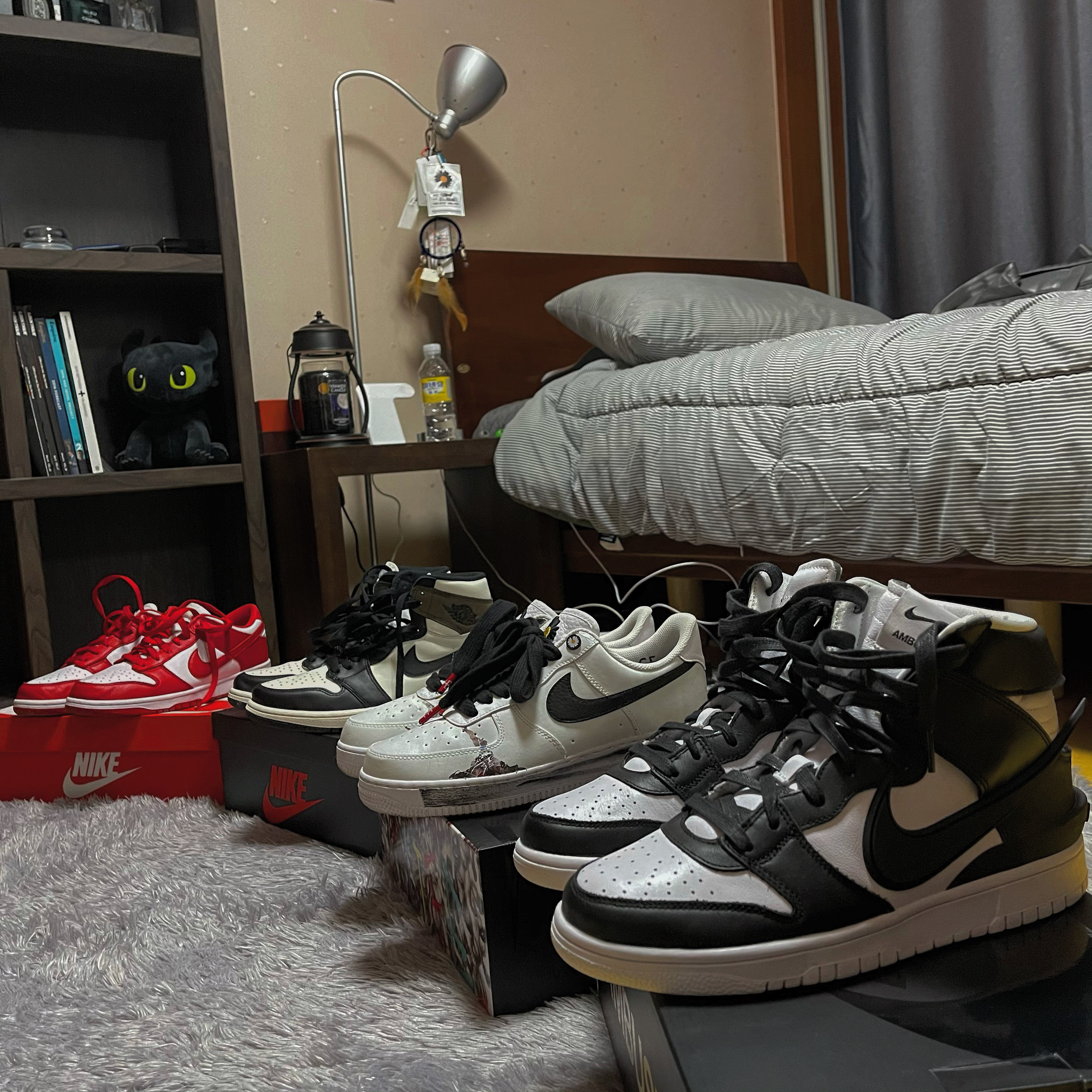 Nike x Ambush Dunk High Black, Nike x Peaceminusone Air Force 1 Low Para-Noise 2.0 착용 스타일