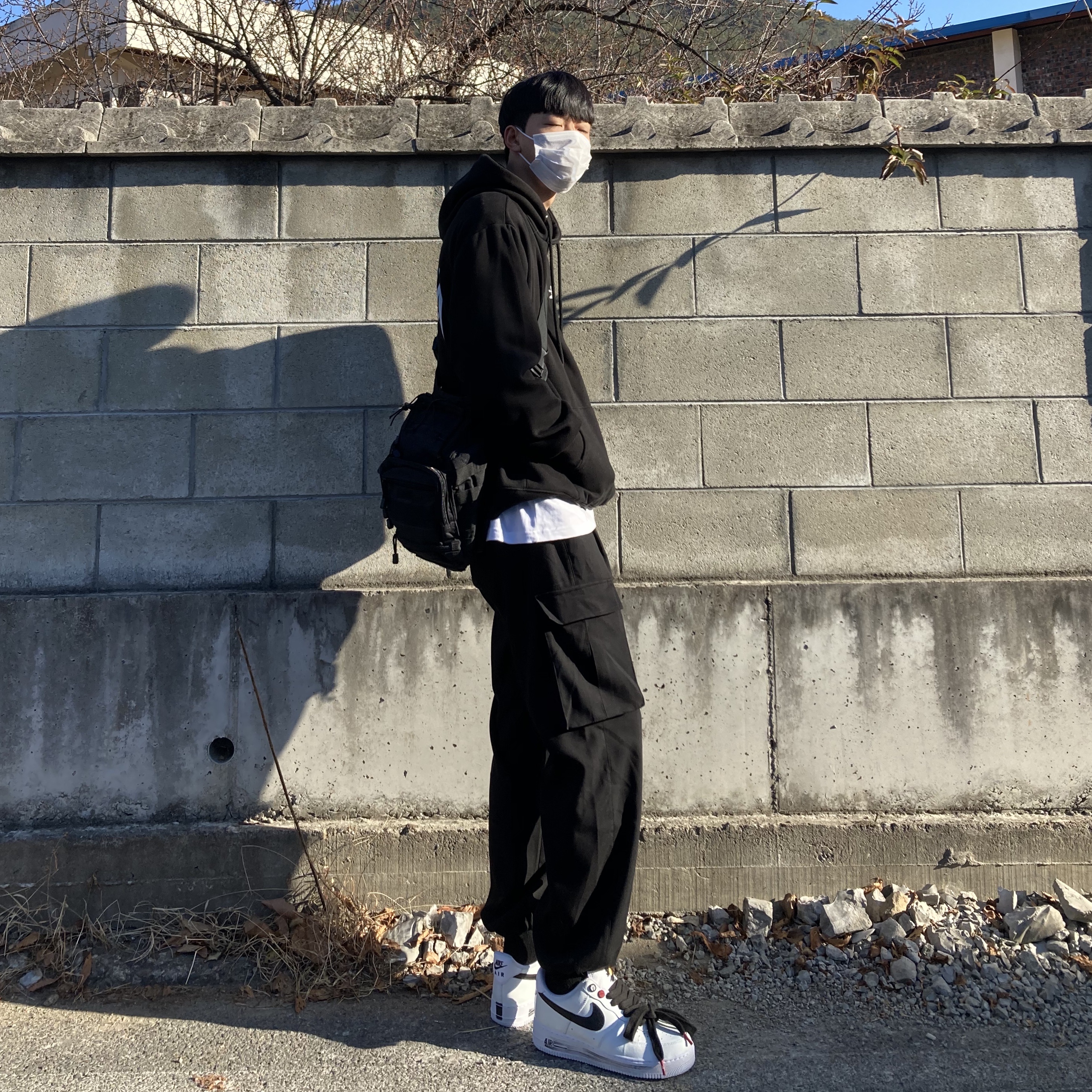 Nike x Peaceminusone Air Force 1 Low Para-Noise 2.0 착용 스타일