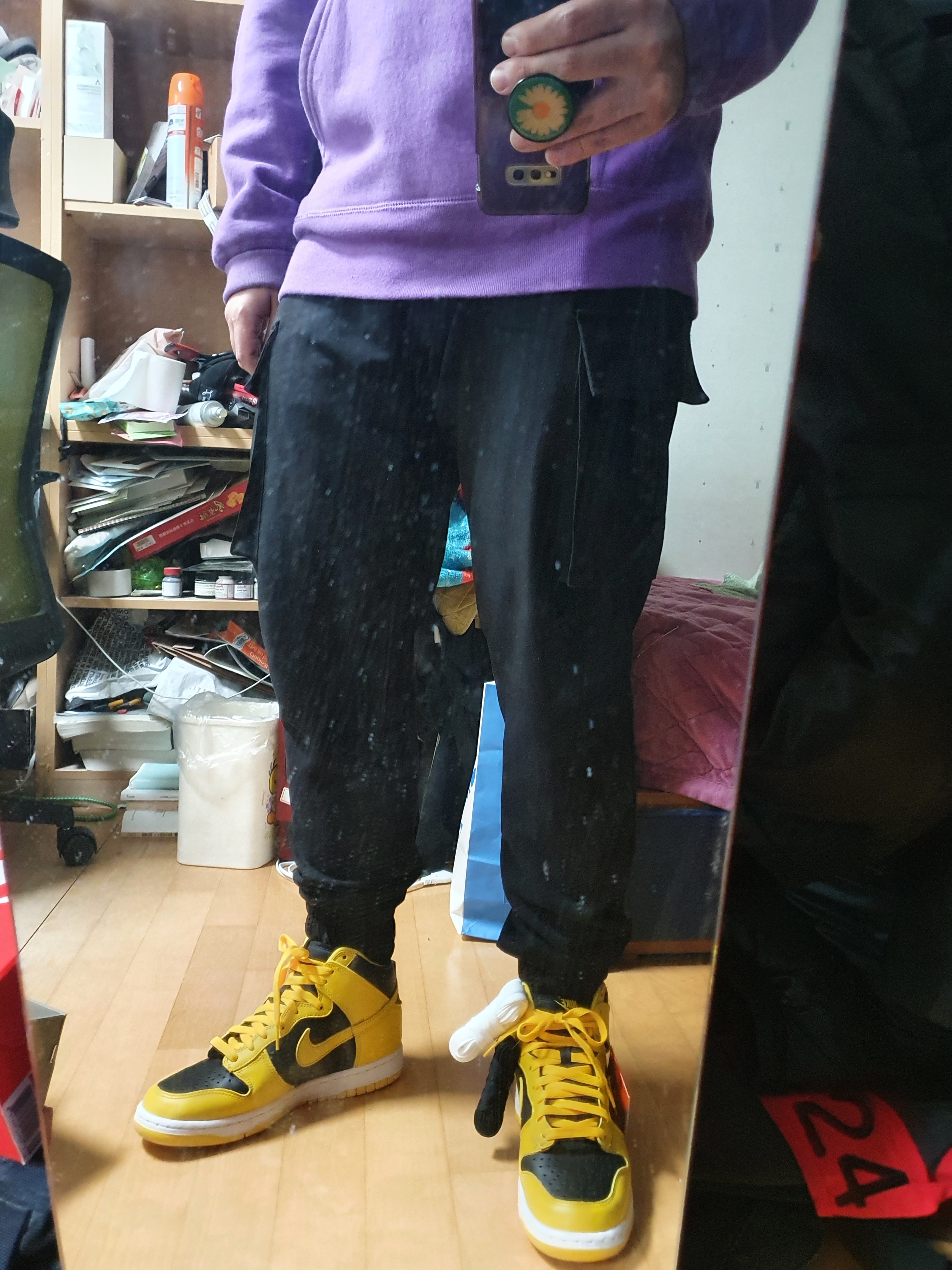 Nike Dunk High SP Varsity Maize 착용 스타일