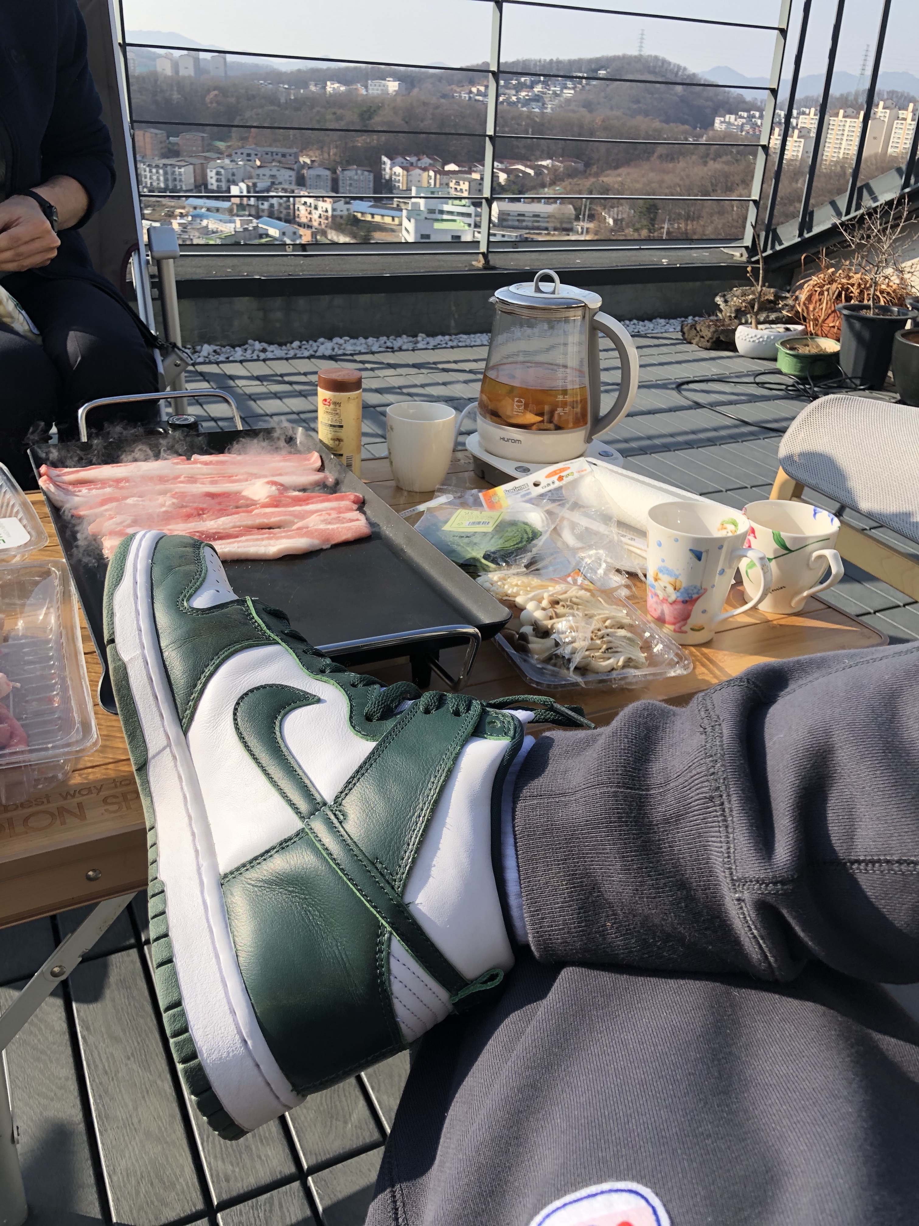 Nike Dunk High SP Spartan Green 착용 스타일 - 4