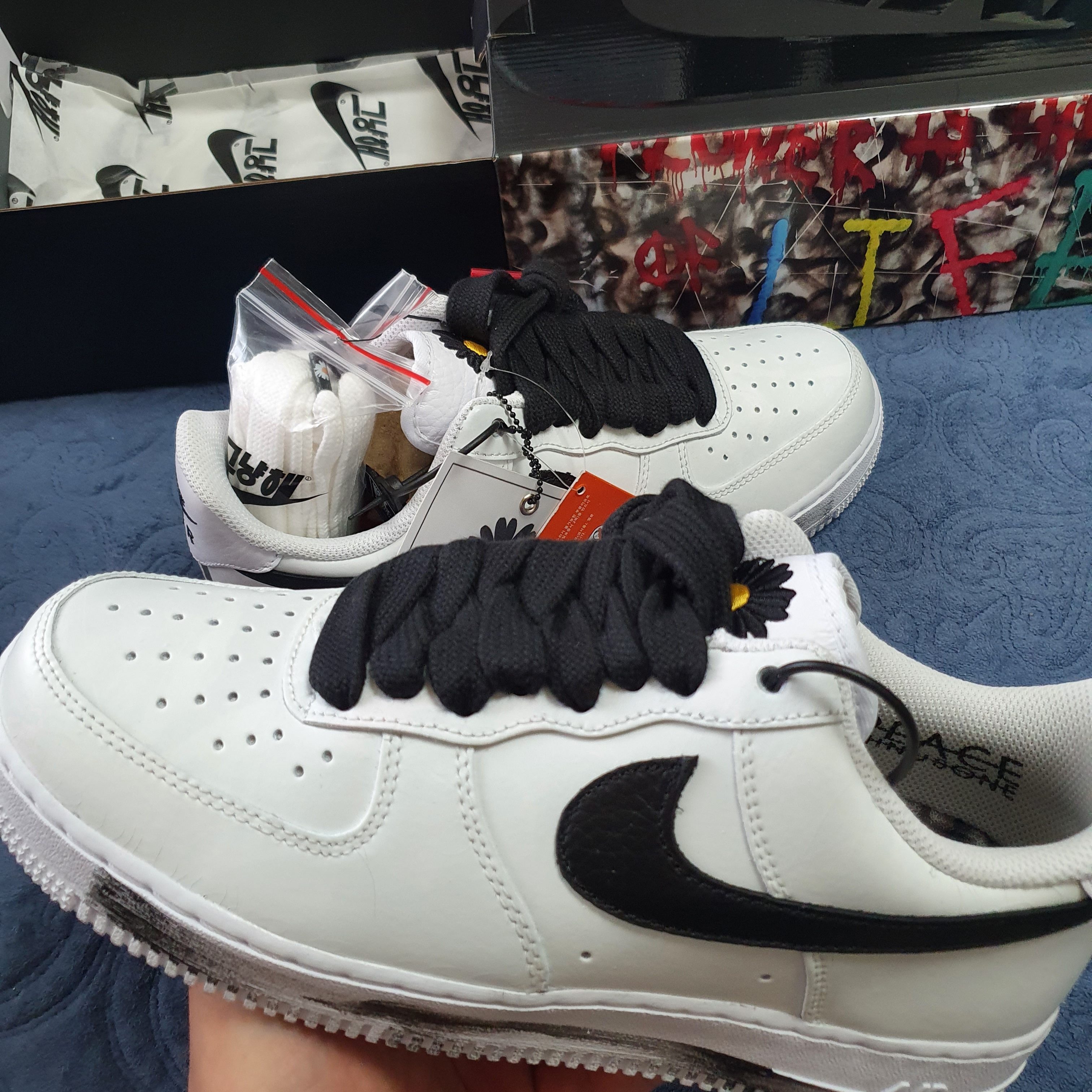 Nike x Peaceminusone Air Force 1 Low Para-Noise 2.0 착용 스타일 - 1