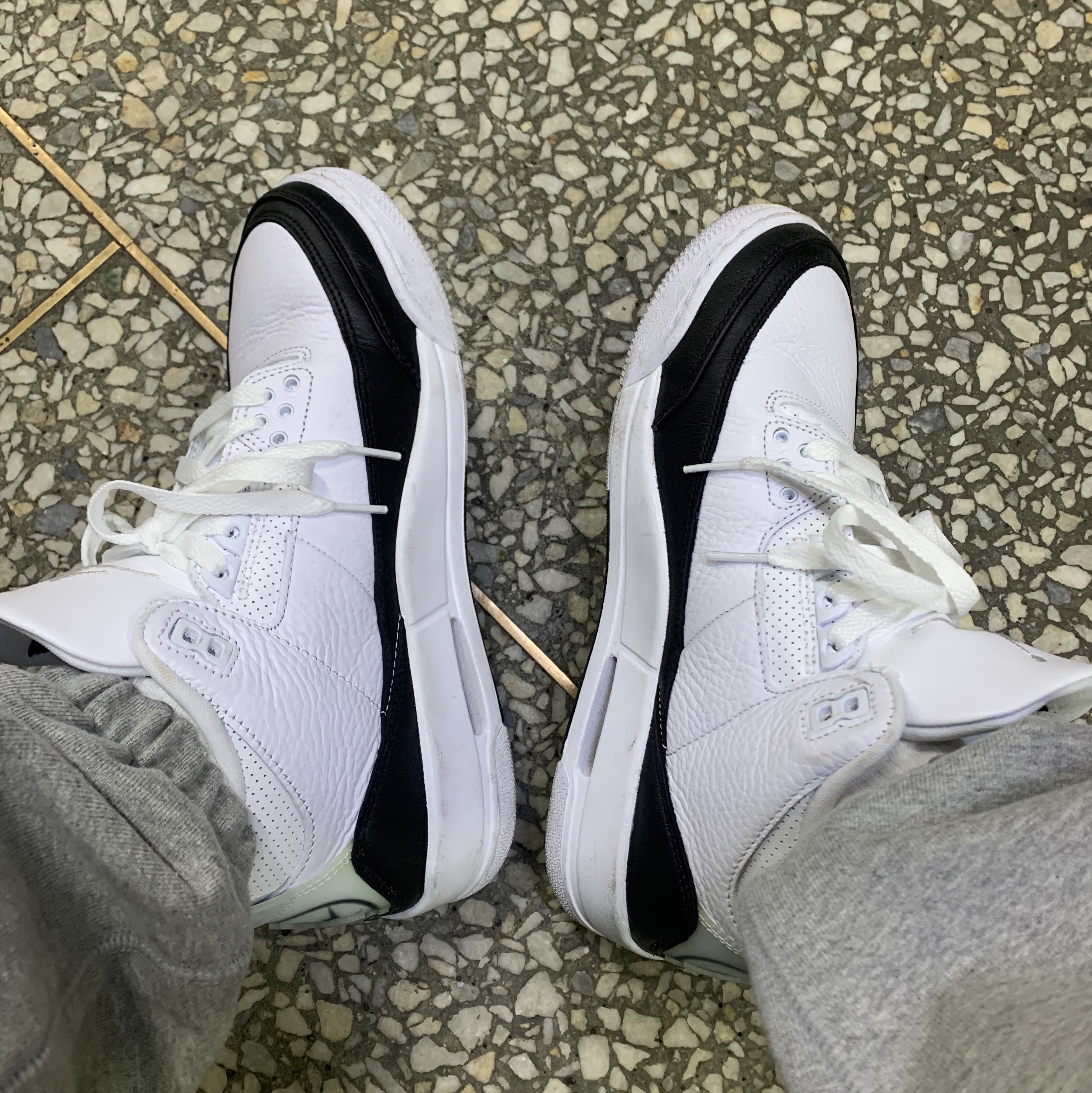 Jordan 3 x Fragment Retro SP White Black 착용 스타일