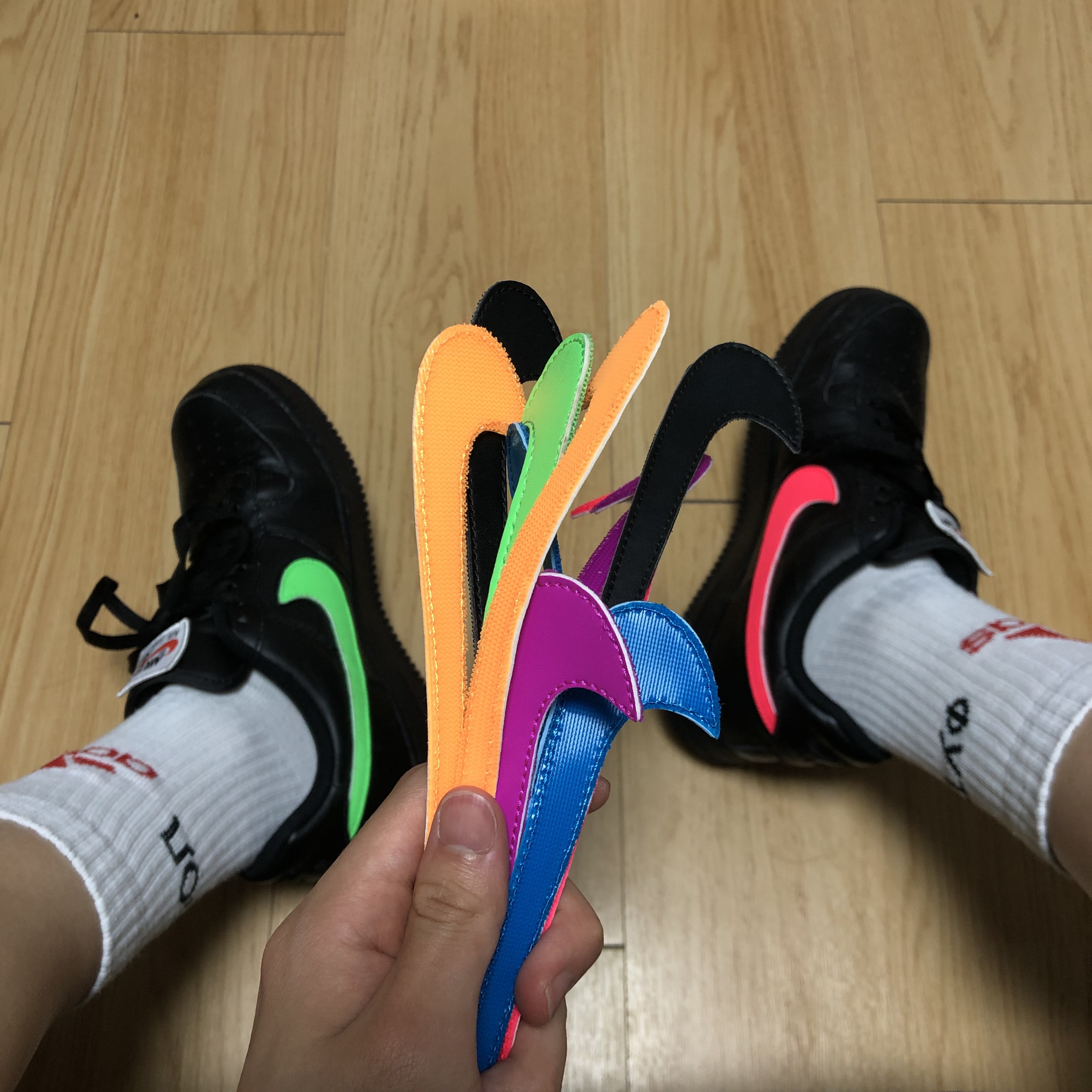 Nike Air Force 1 Low Swoosh Pack All-Star 2018 Black 착용 스타일