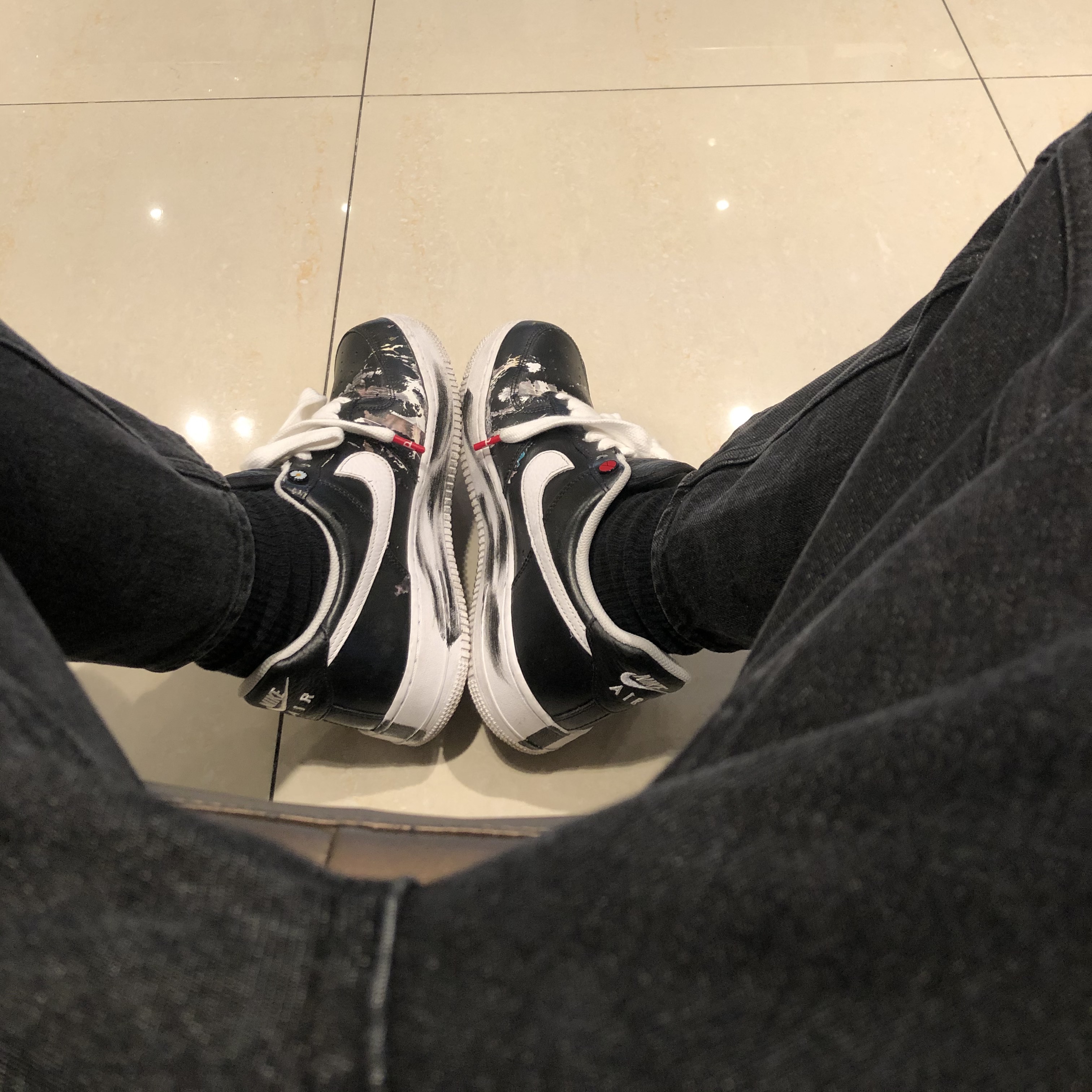 Nike x Peaceminusone Air Force 1 Low Para-Noise 착용 스타일
