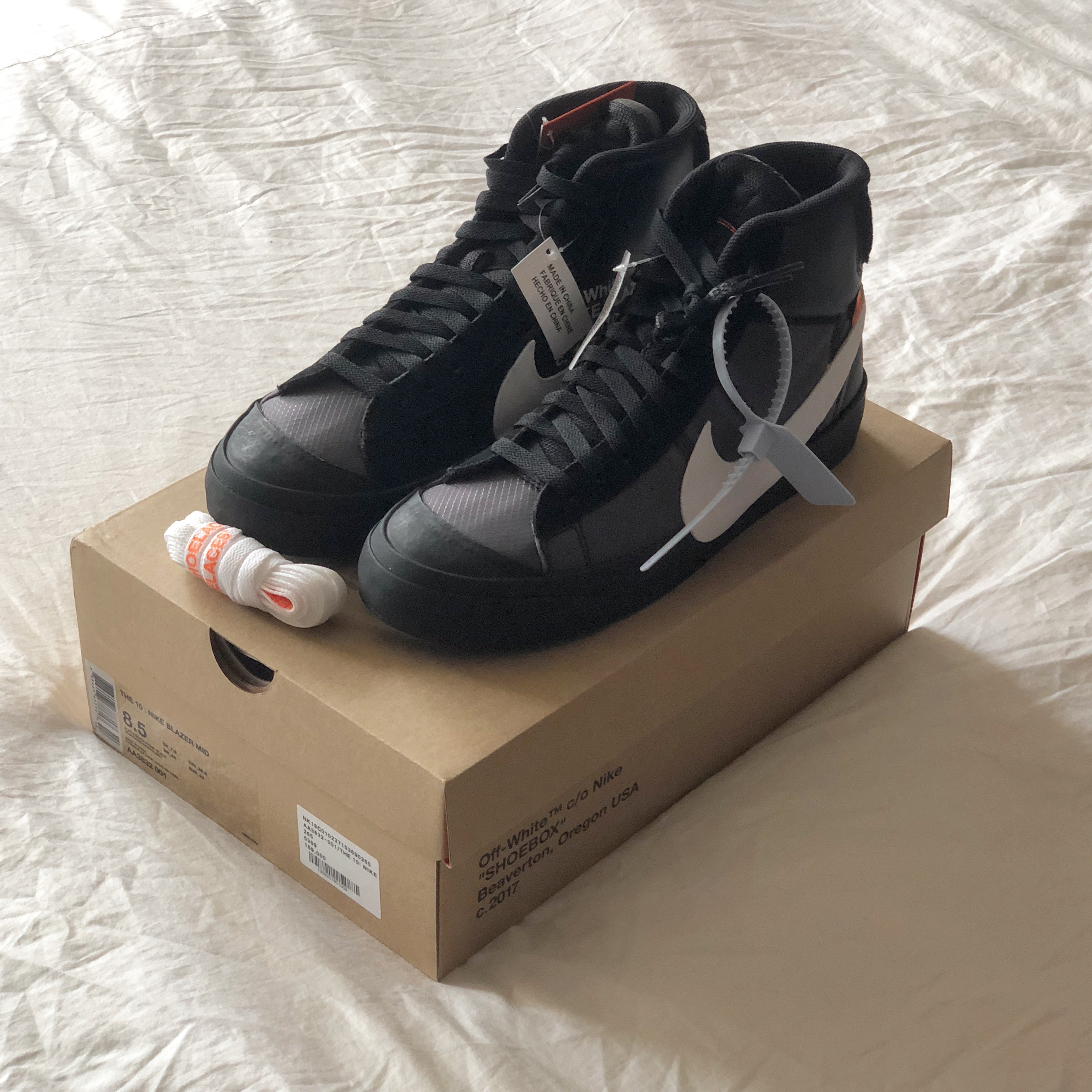 Nike x Off-White Blazer Mid Grim Reaper Black 착용 스타일