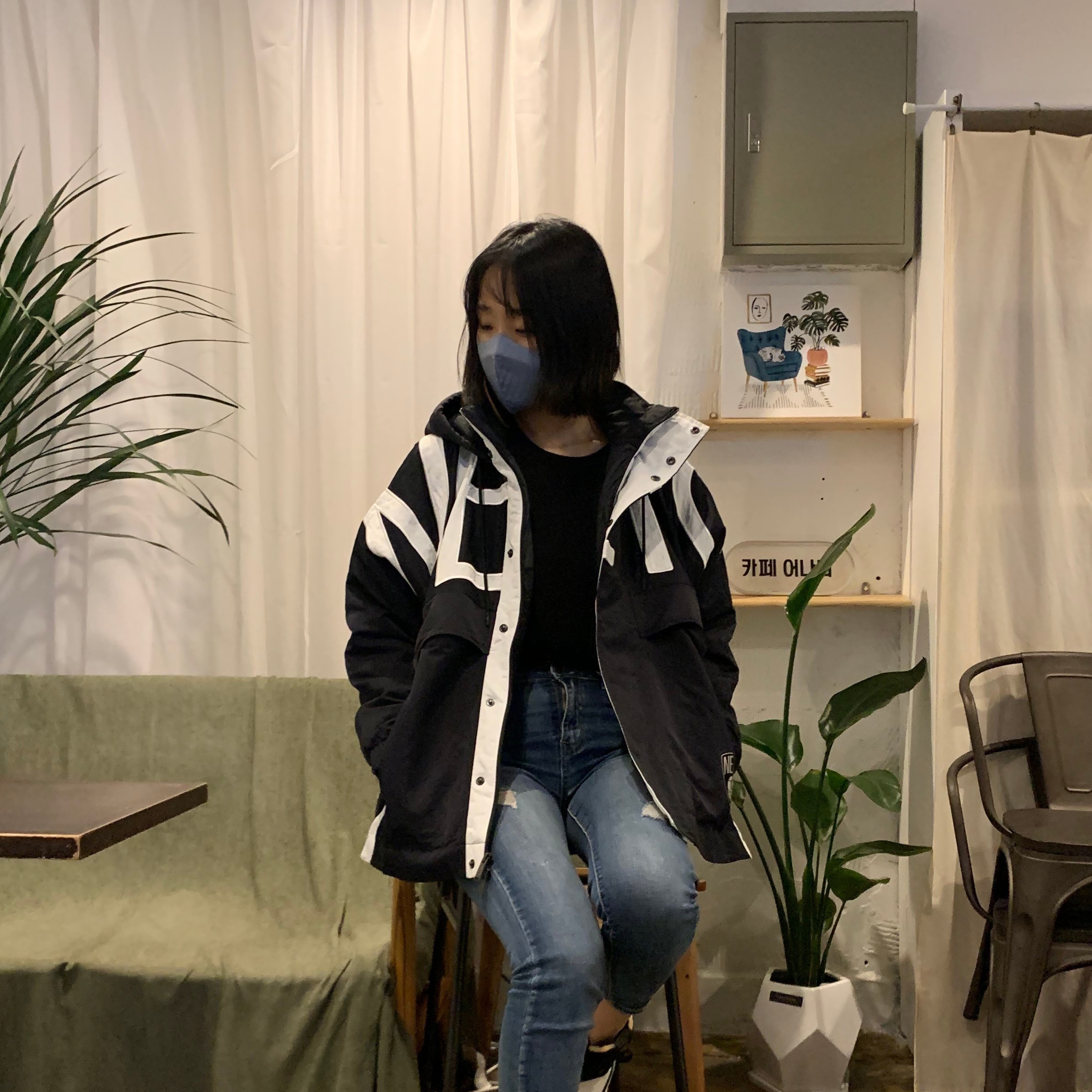 (W) Nike x Ambush NBA Collection Nets Jacket - Asia, (W) Nike Dunk Low Disrupt Black White 착용 스타일 - 4