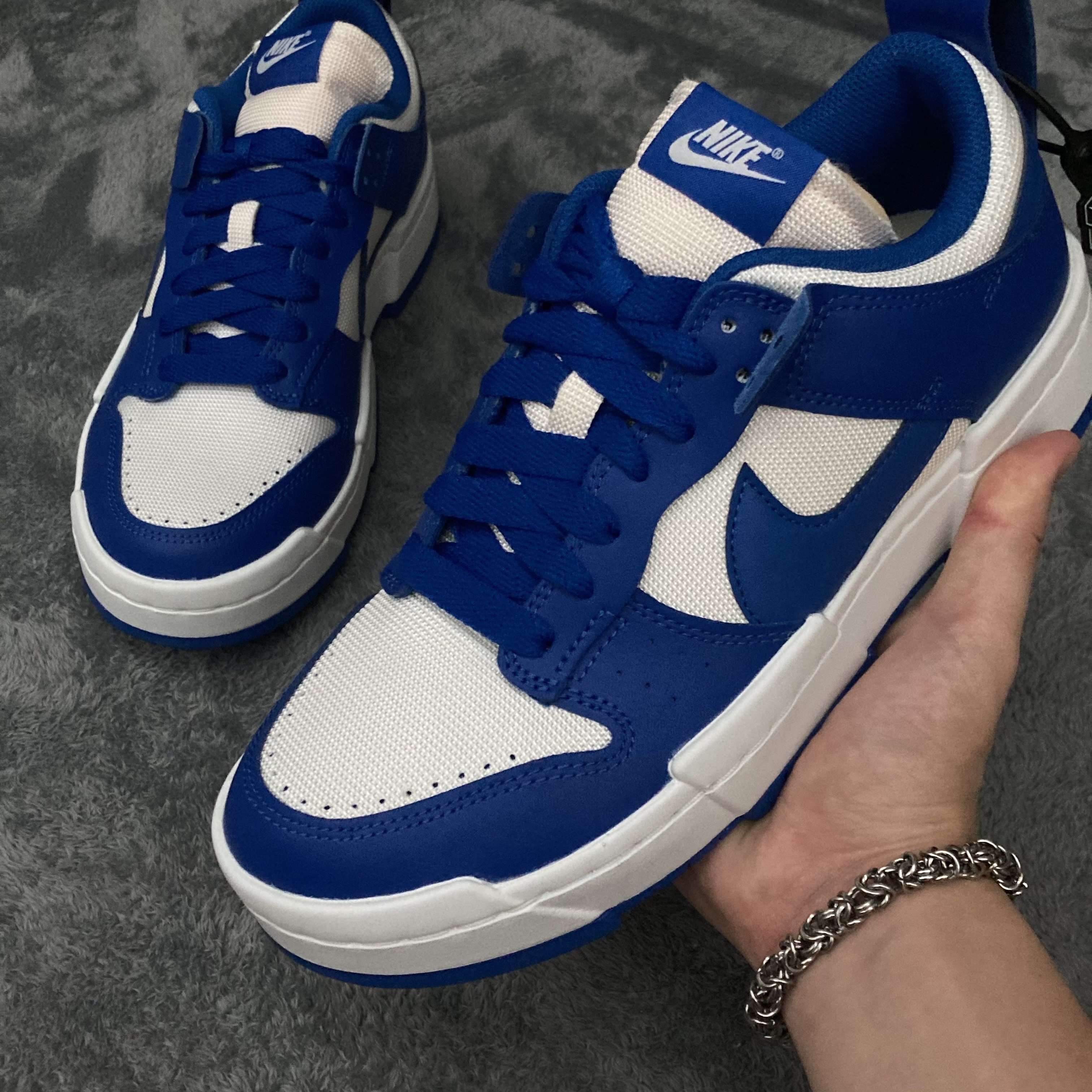 (W) Nike Dunk Low Disrupt Game Royal 착용 스타일 - 2