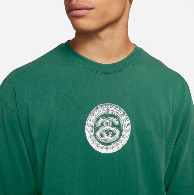 Nike x Stussy Big Swoosh LS T-Shirt Green - Asia 착용 스타일 - 2