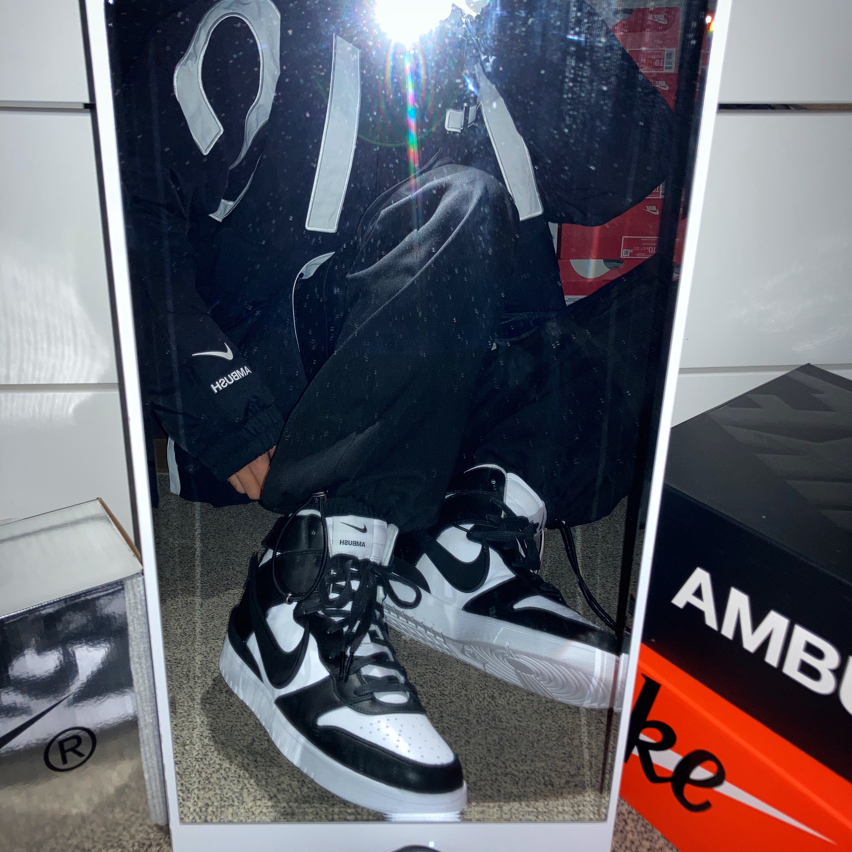 Nike x Ambush Dunk High Black, (W) Nike x Ambush NBA Collection Nets Jacket - Asia 착용 스타일