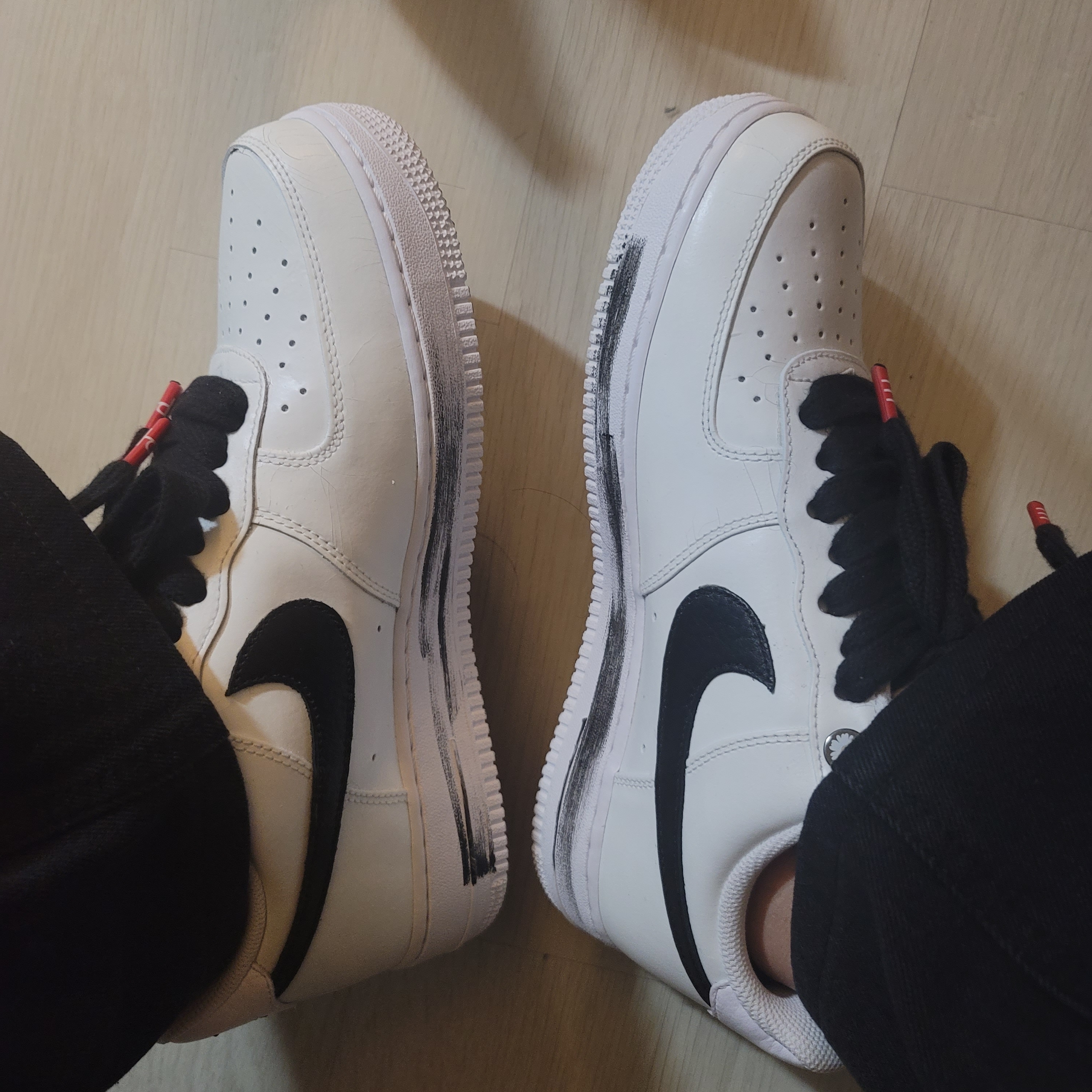 Nike x Peaceminusone Air Force 1 Low Para-Noise 2.0 착용 스타일