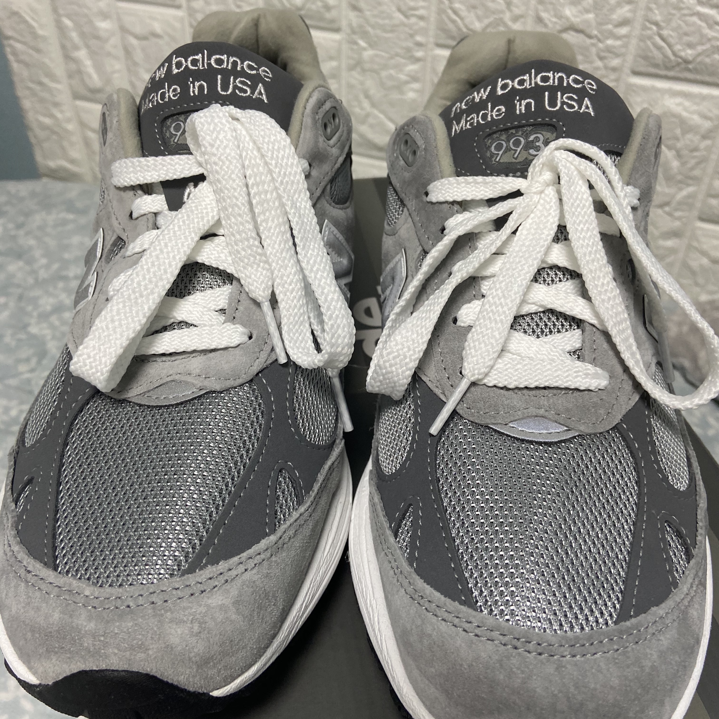 New Balance 993 Made in USA Grey - D Standard 착용 스타일 - 2
