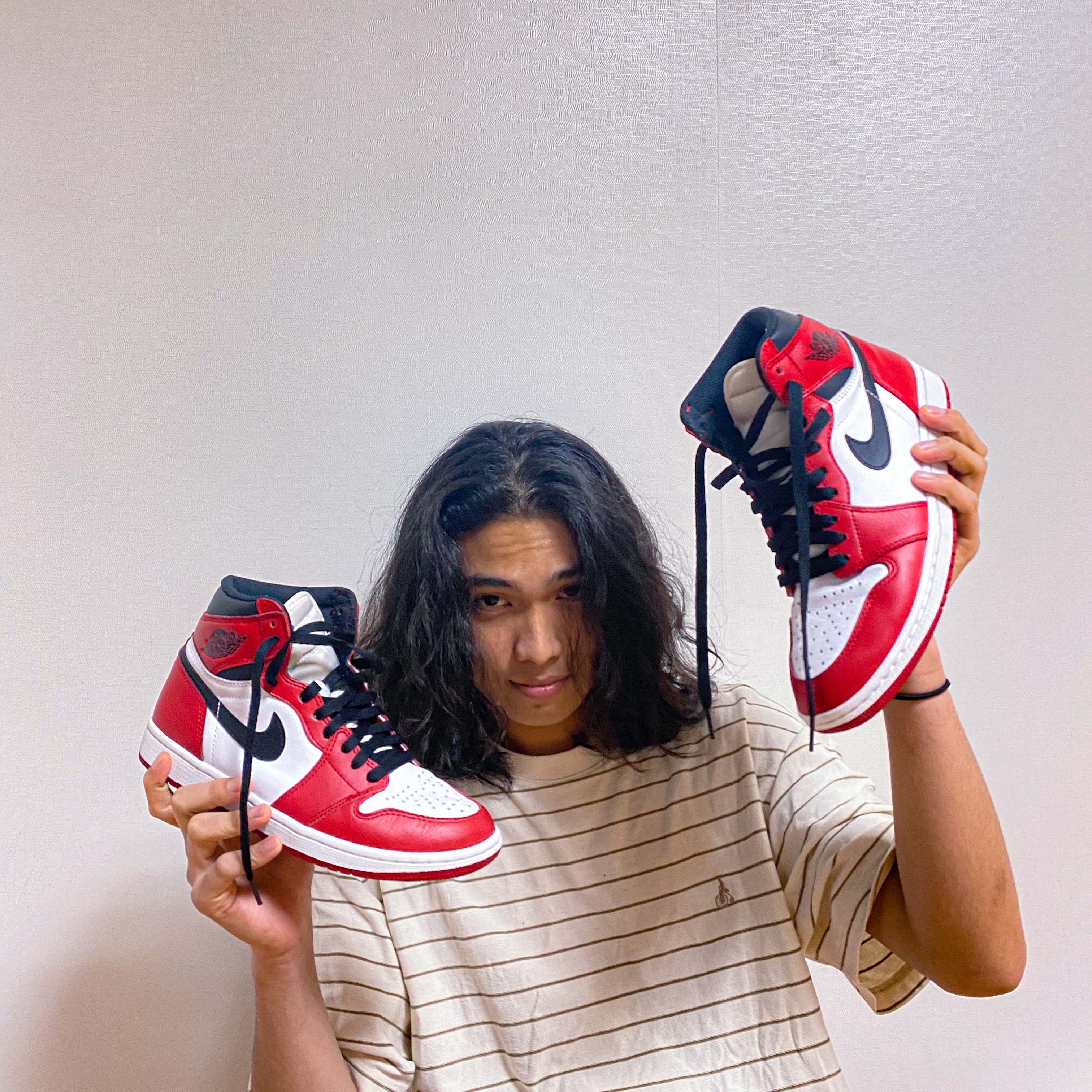 Jordan 1 Retro High OG Chicago 2015, (GS) Jordan 1 Retro High OG Chicago 2015 착용 스타일 - 1