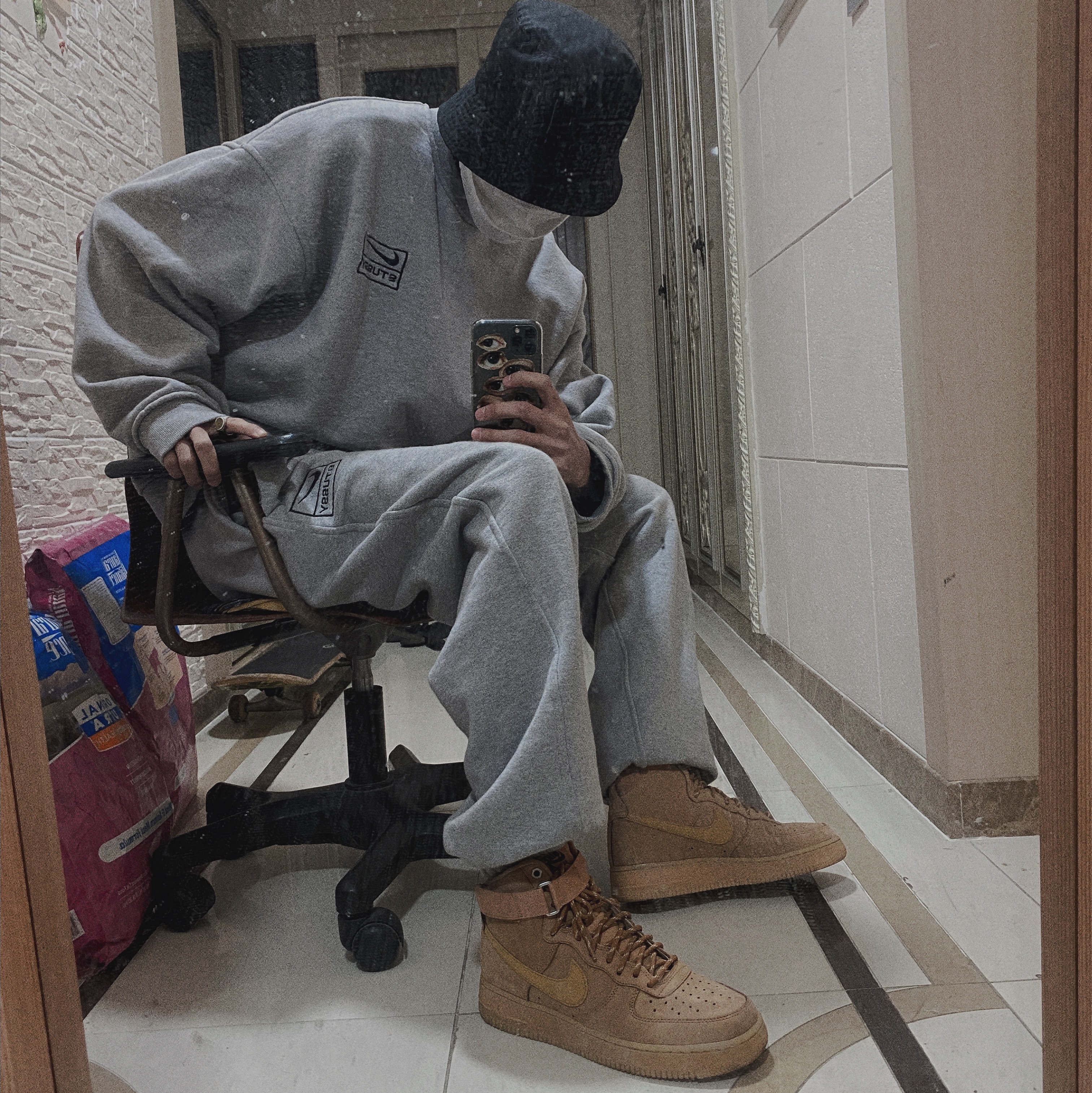 Nike Air Force 1 High Wheat 2015 착용 스타일