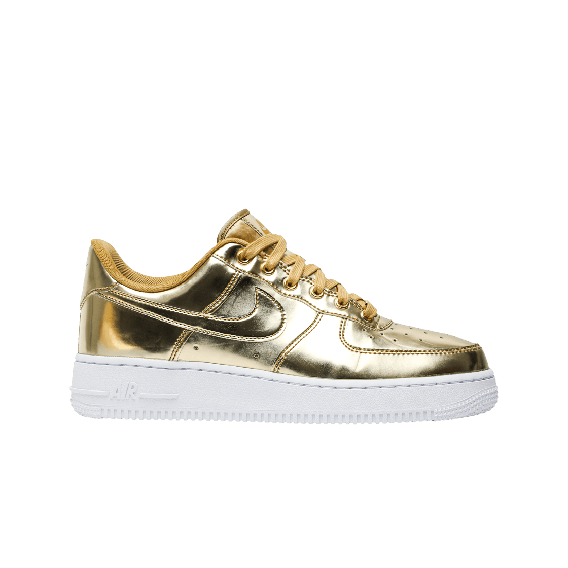 (W) 나이키 에어포스 1 로우 SP 리퀴드 메탈릭 골드((W) Nike Air Force 1 Low SP Metallic Gold)