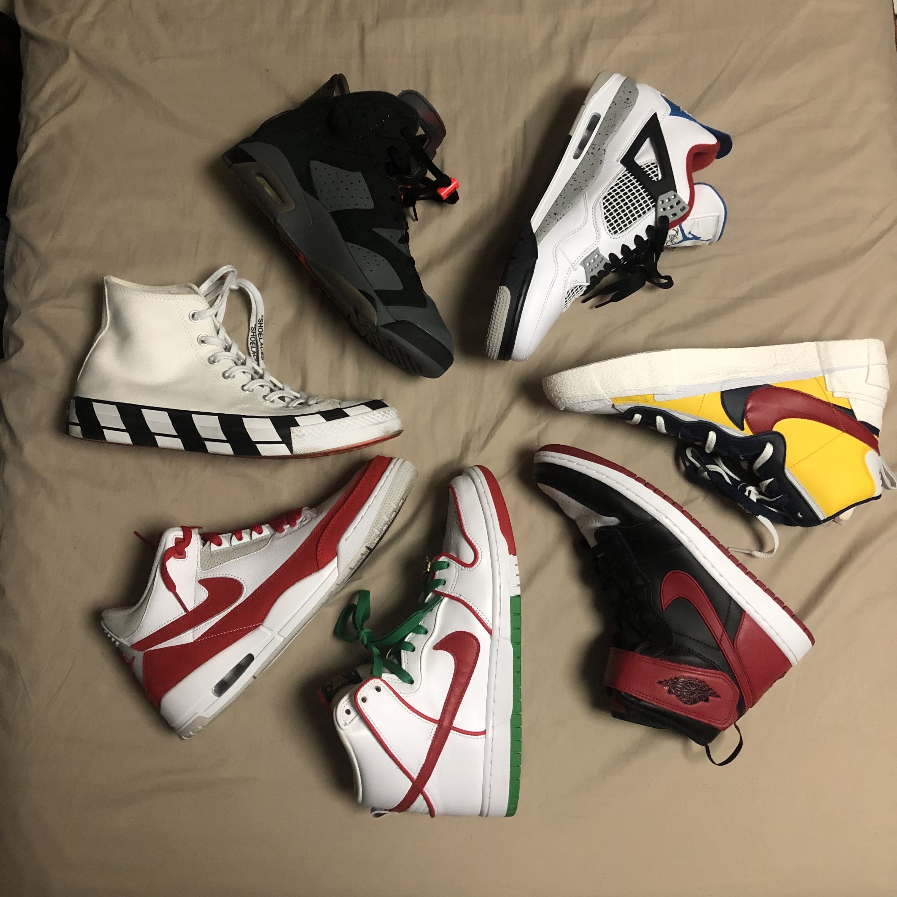 Nike x Paul Rodriguez SB Dunk High Premium Boxing, Jordan 1 High FlyEase Bred White Toe 착용 스타일