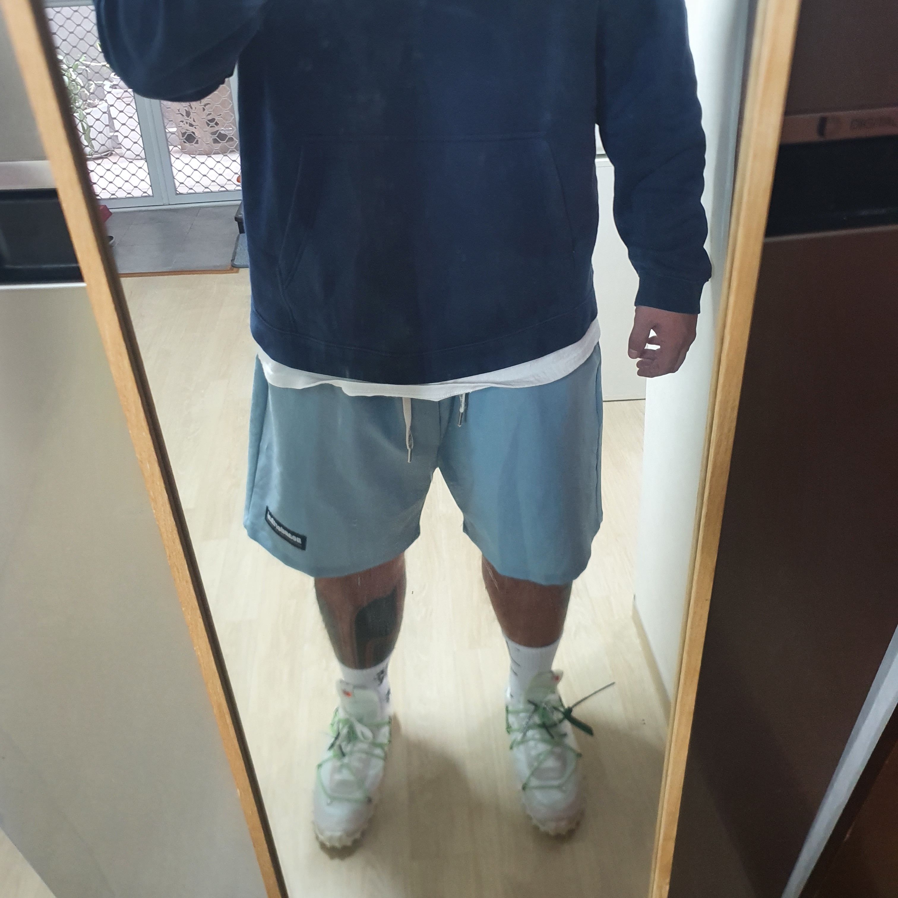 (W) Nike x Off-White Waffle Racer White 착용 스타일