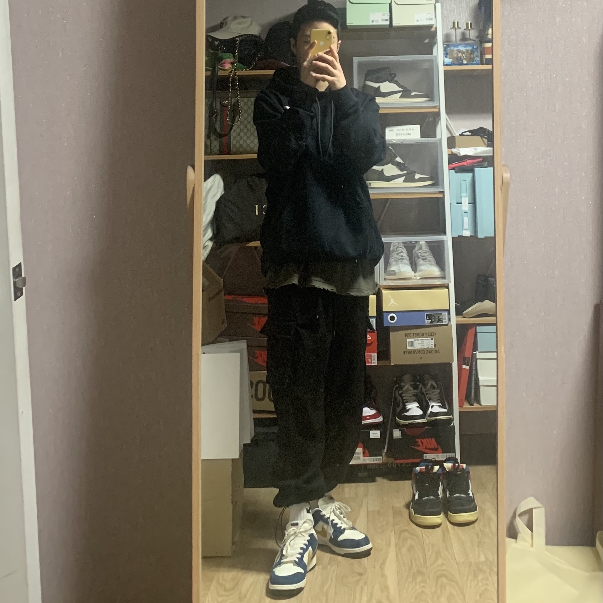 Jordan 4 x Union Retro Off Noir, Jordan 4 x Union Retro Guava Ice 착용 스타일 - 2