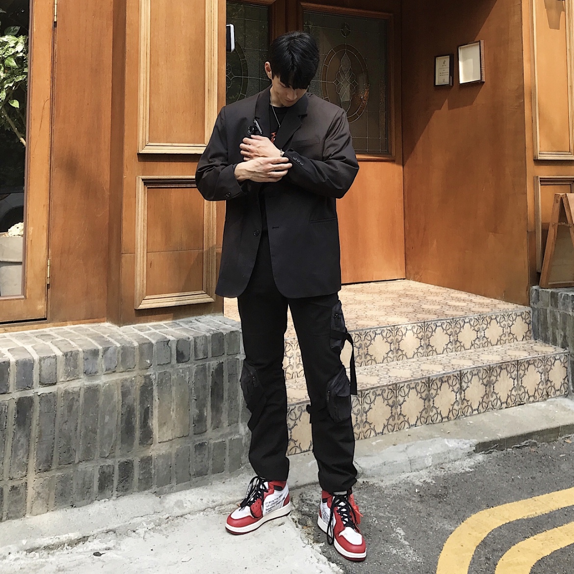Jordan 1 x Off-White Retro High Chicago The Ten 착용 스타일