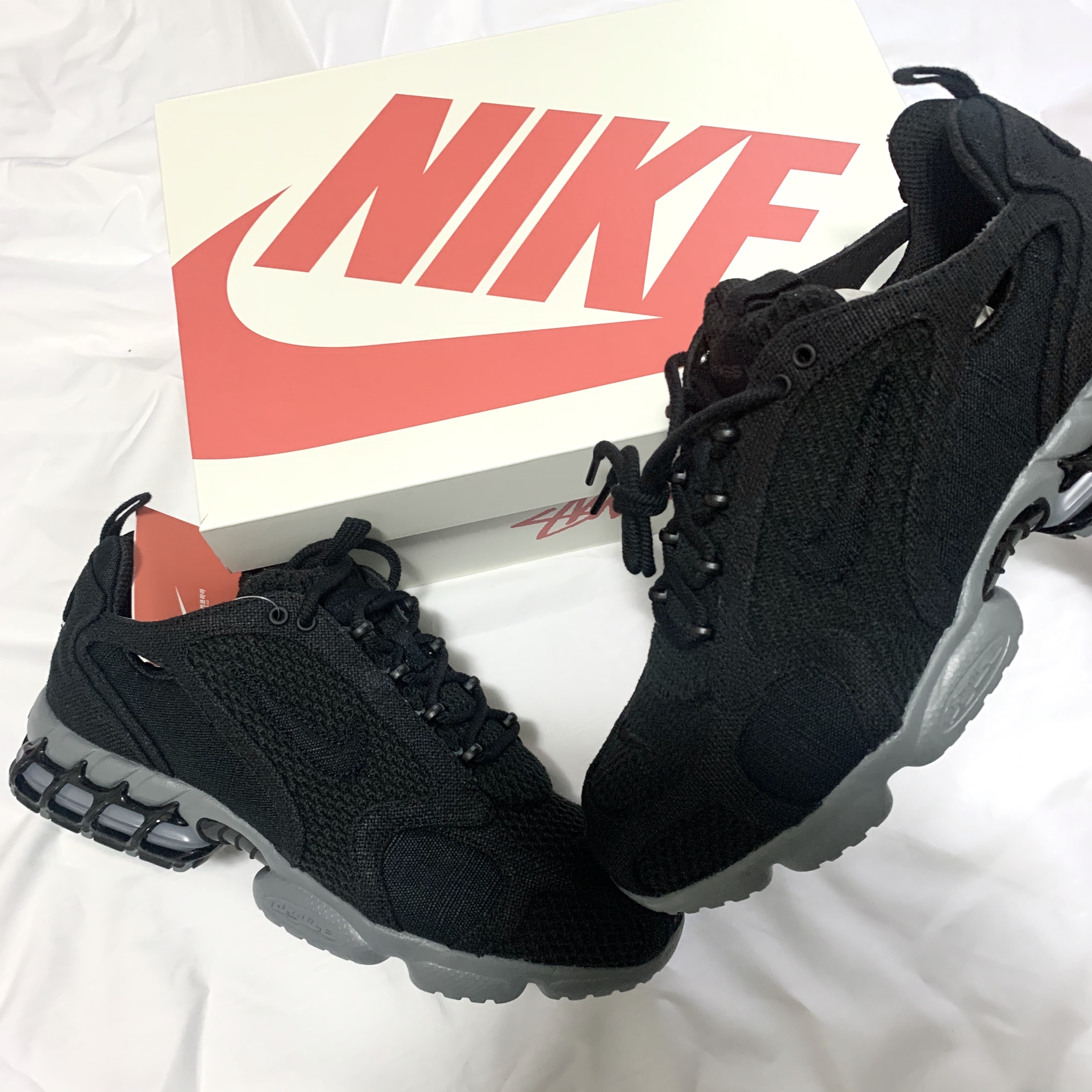 Nike x Stussy Air Zoom Spiridon Cage 2 Black 착용 스타일